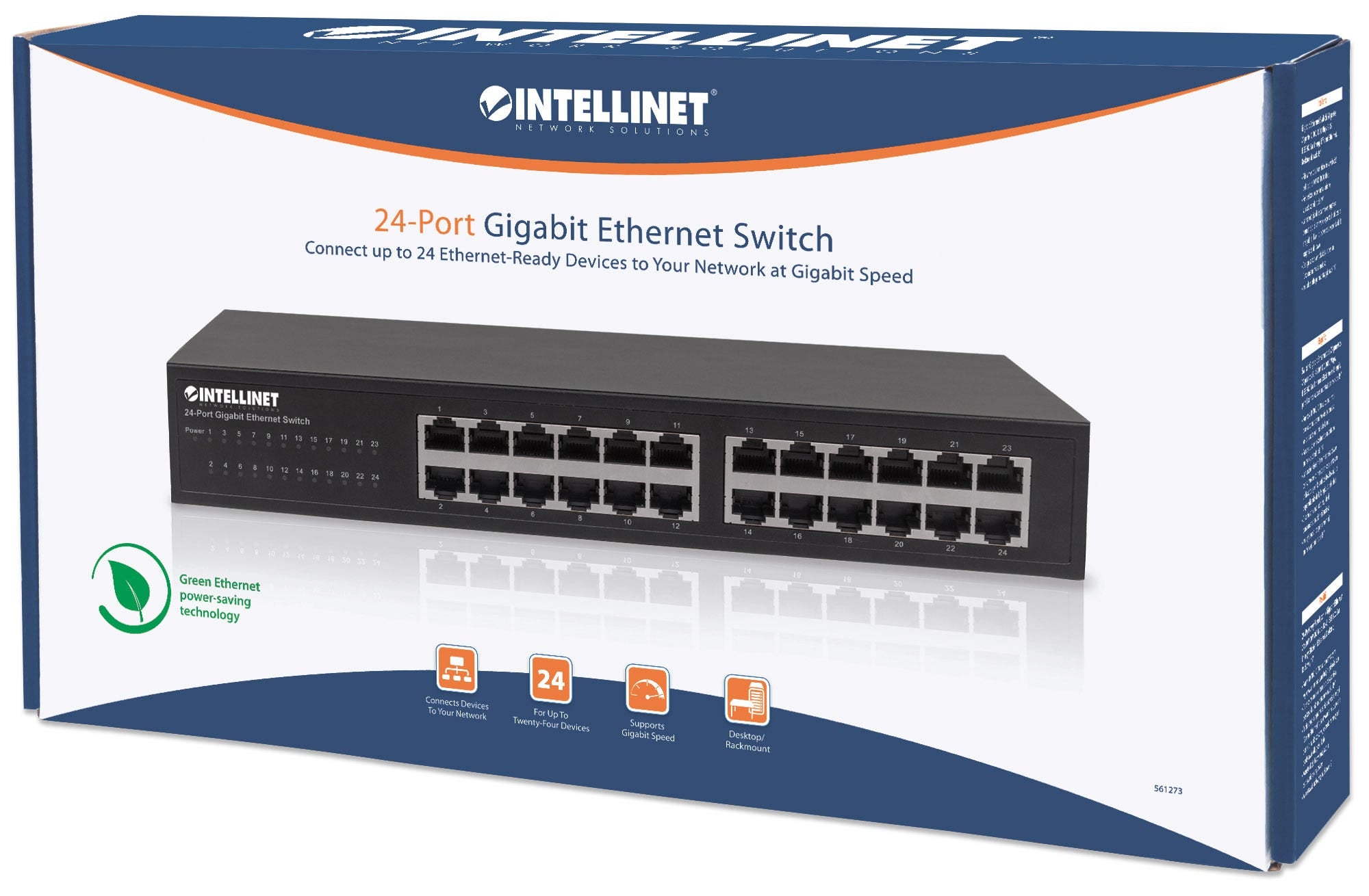 Intellinet 561273 commutateur réseau Gigabit Ethernet (10/100/1000) Noir