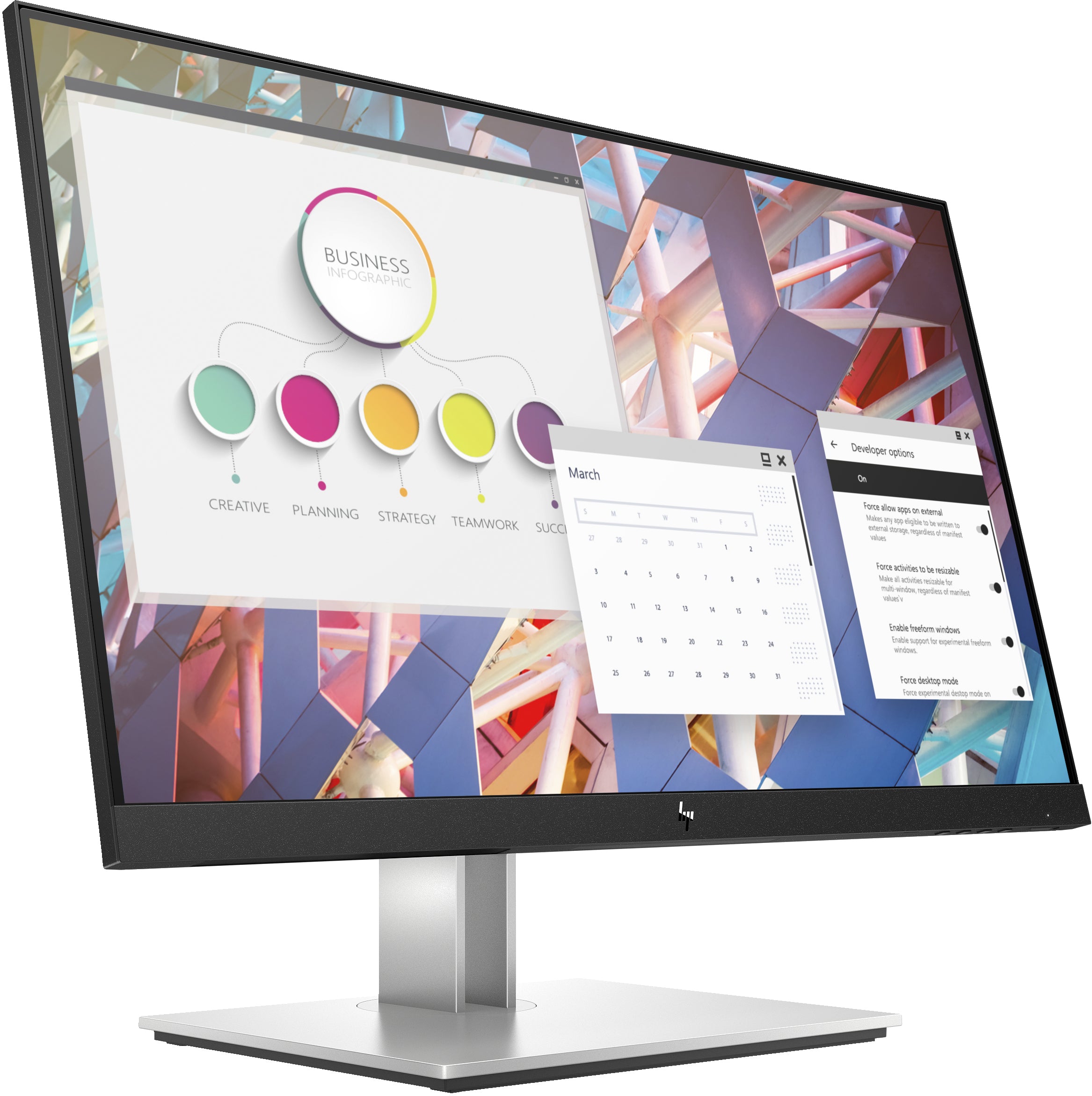 HP E-Series E24 G4 écran plat de PC 60,5 cm (23.8") 1920 x 1080 pixels Full HD LCD Noir, Argent
