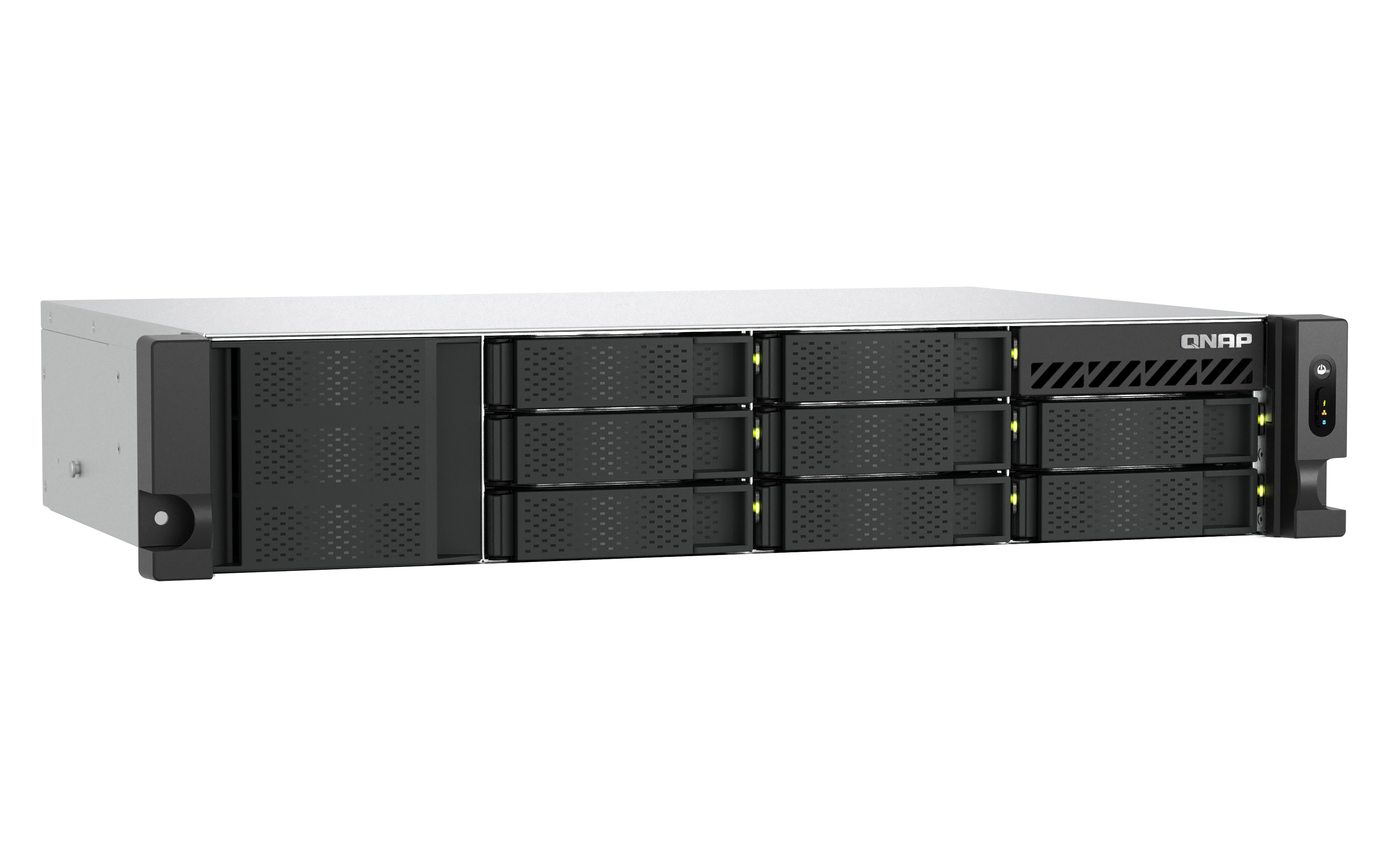 QNAP TS-855EU-8G serveur de stockage NAS Rack (2 U) Intel Atom® C5125 8 Go DDR4 0 To QuTS hero Noir