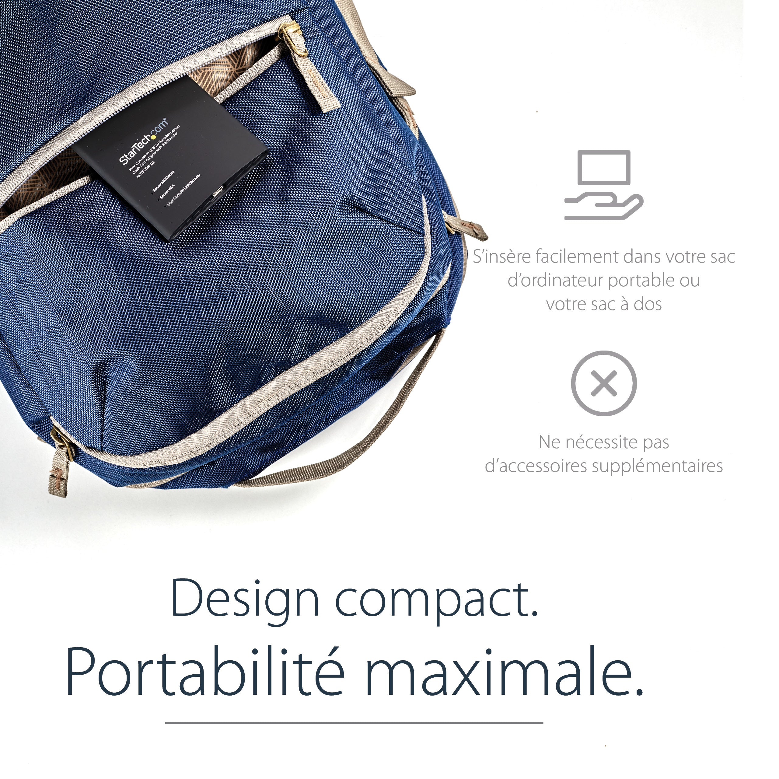 StarTech.com Adaptateur Crash Cart USB - Adaptateur Crash Cart KVM USB pour Ordinateur Portable - Crash Cart de Salle de Serveurs - Datacenter Crash Cart - Crash Cart Informatique