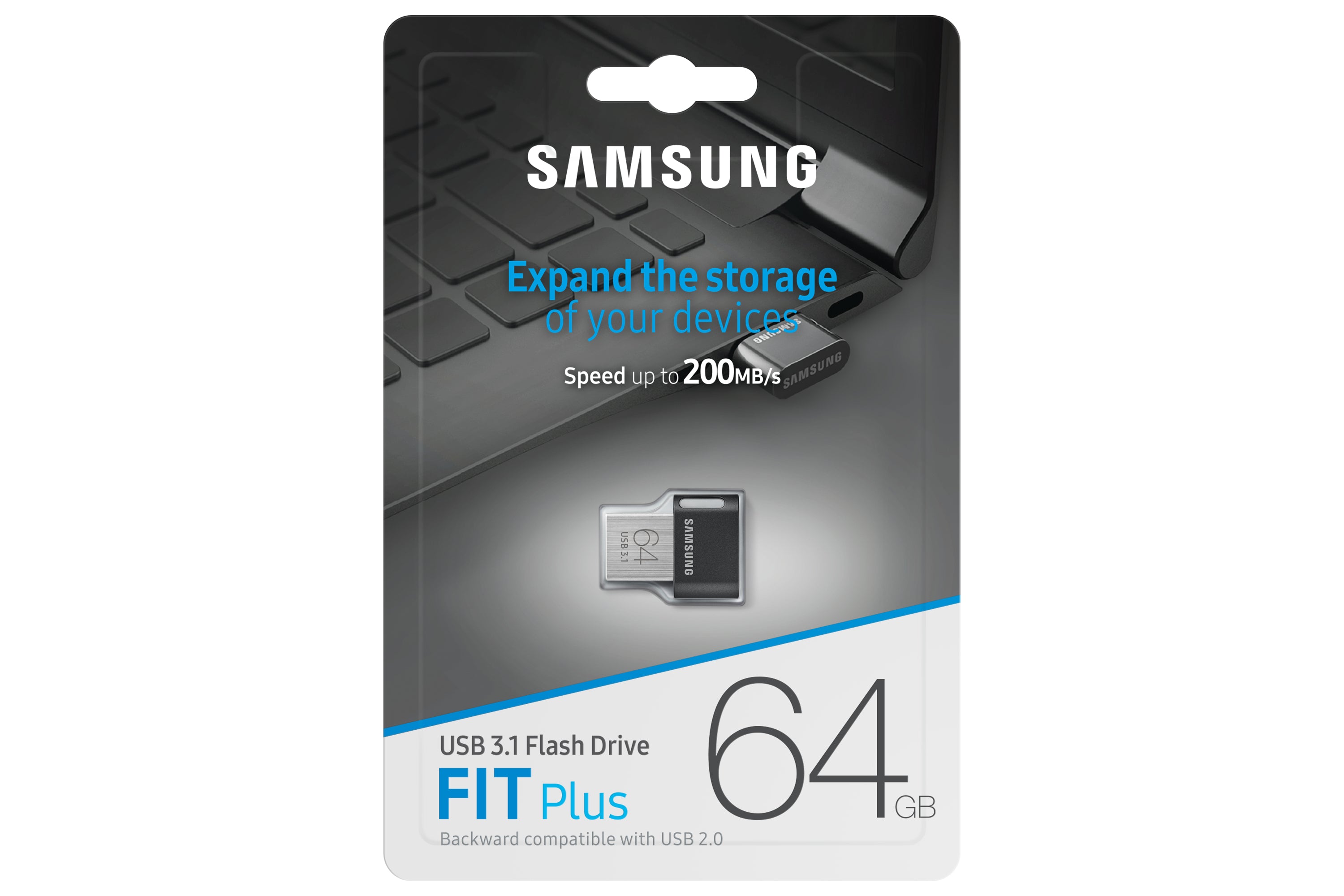 Samsung MUF-64AB lecteur USB flash 64 Go USB Type-A 3.2 Gen 1 (3.1 Gen 1) Gris, Argent