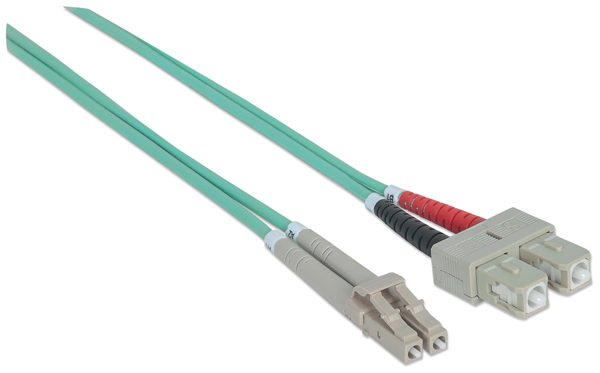 Intellinet 750912 câble InfiniBand et à fibres optiques 1 m LC SC Couleur aqua