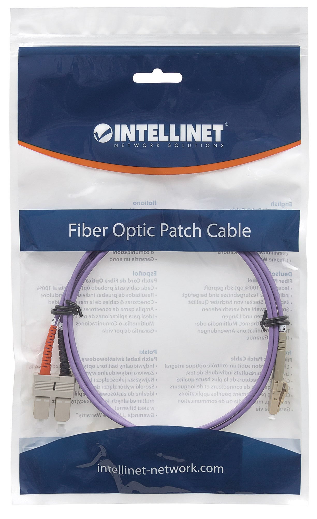 Intellinet 750936 câble InfiniBand et à fibres optiques 3 m LC SC Violet