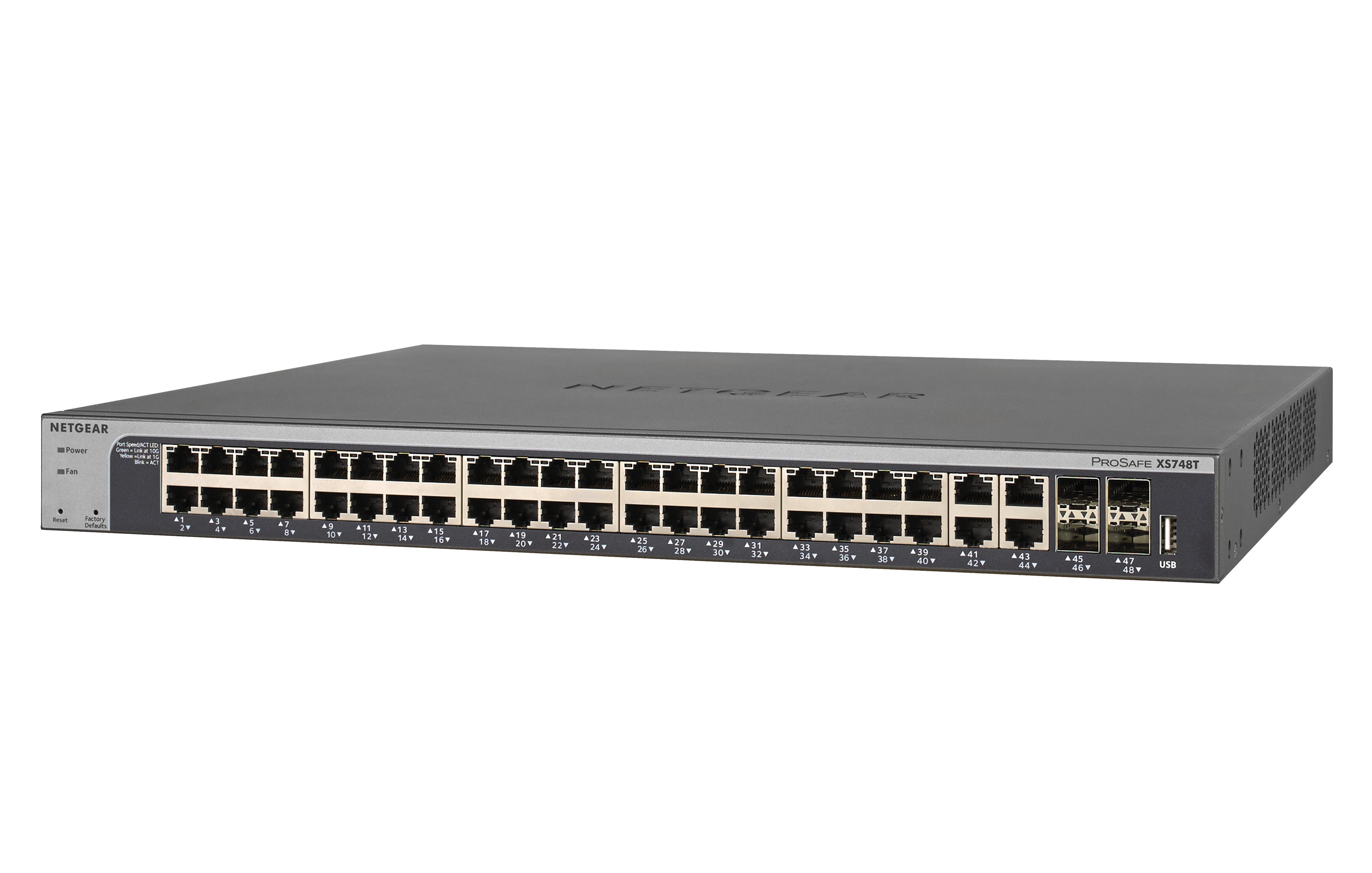 NETGEAR XS748T-100NES commutateur réseau Géré L2+/L3 10G Ethernet (100/1000/10000) Noir