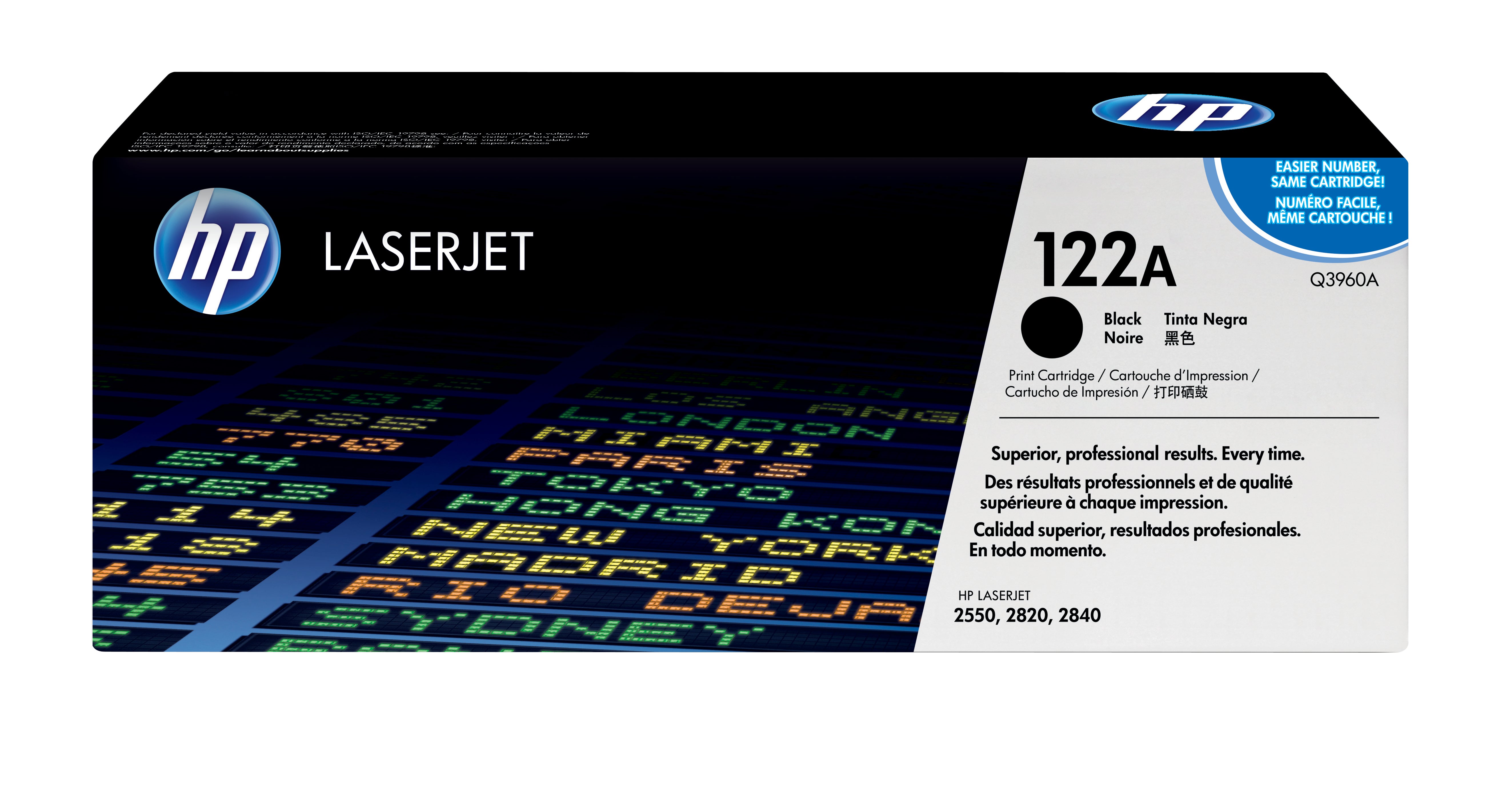 HP 122A Black Original LaserJet Toner Cartridge Cartouche de toner 1 pièce(s) Noir