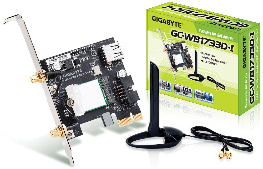GIGABYTE GC-WB1733D-I carte réseau Interne WLAN / Bluetooth 1733 Mbit/s