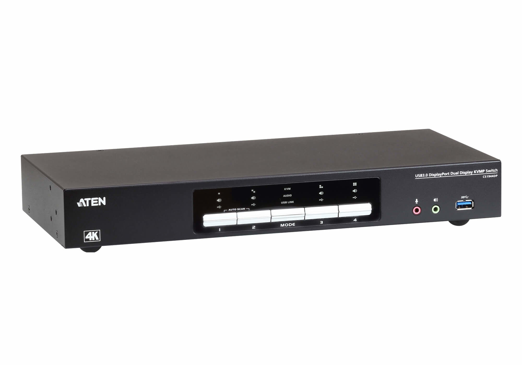 ATEN Commutateur KVMP™ deux affichage DisplayPort 4K 4 ports USB 3.0