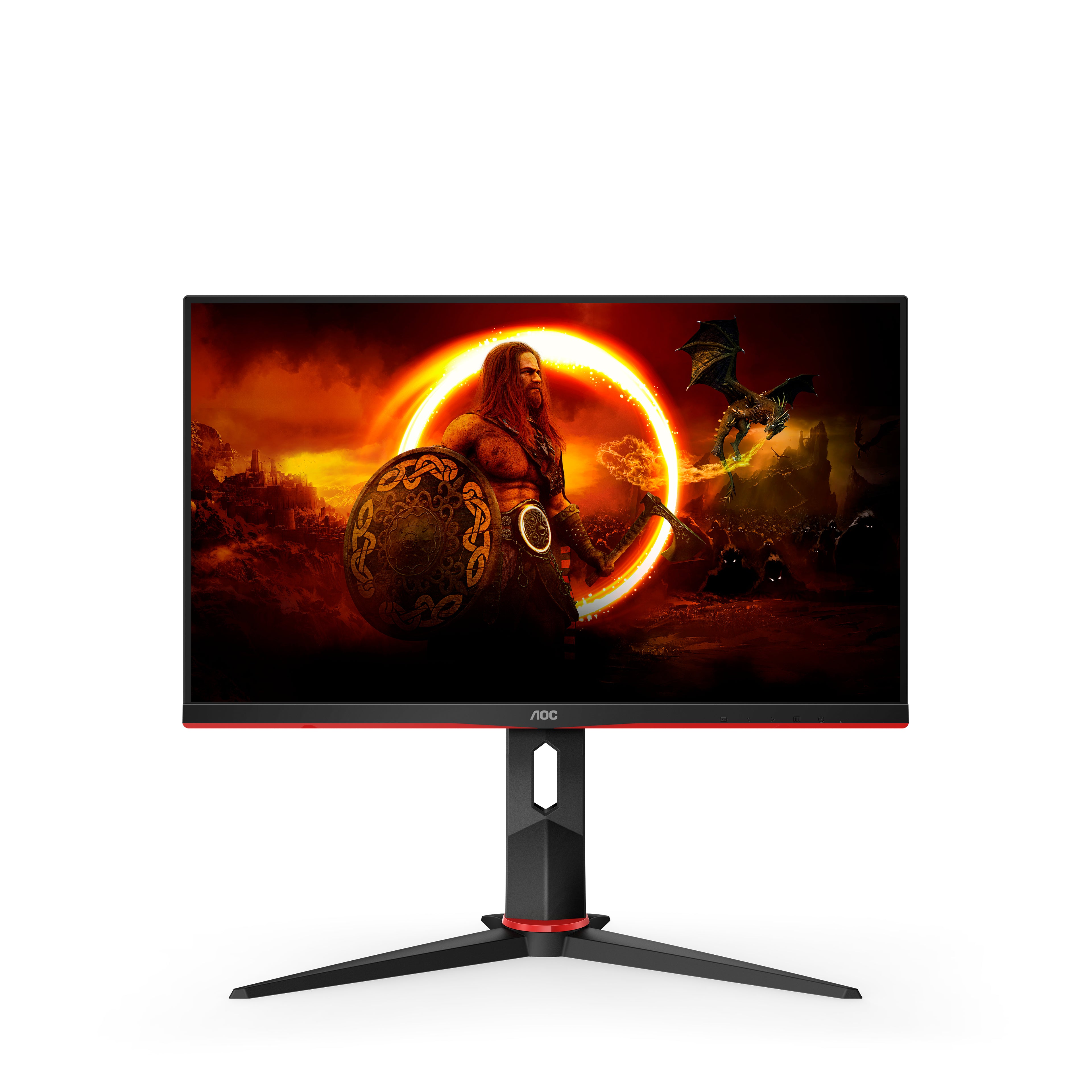 AOC G2 Q24G2A/BK LED display 60,5 cm (23.8") 2560 x 1440 pixels Quad HD LCD Noir, Rouge