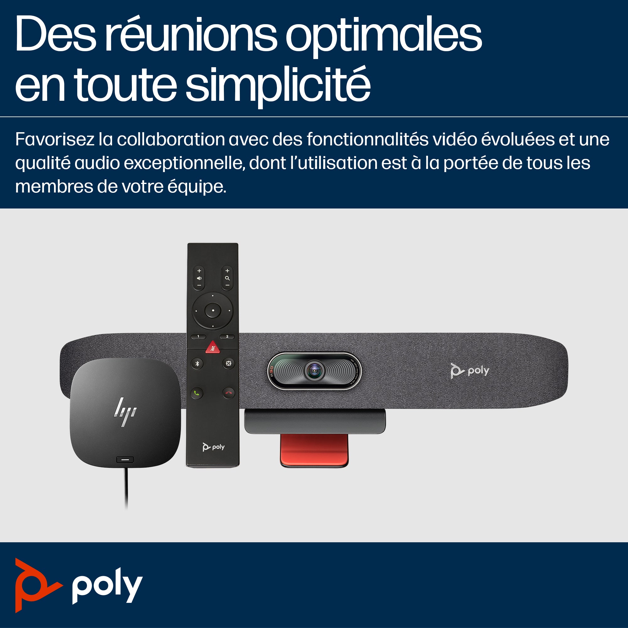 Poly Barre de visioconférence USB Studio R30