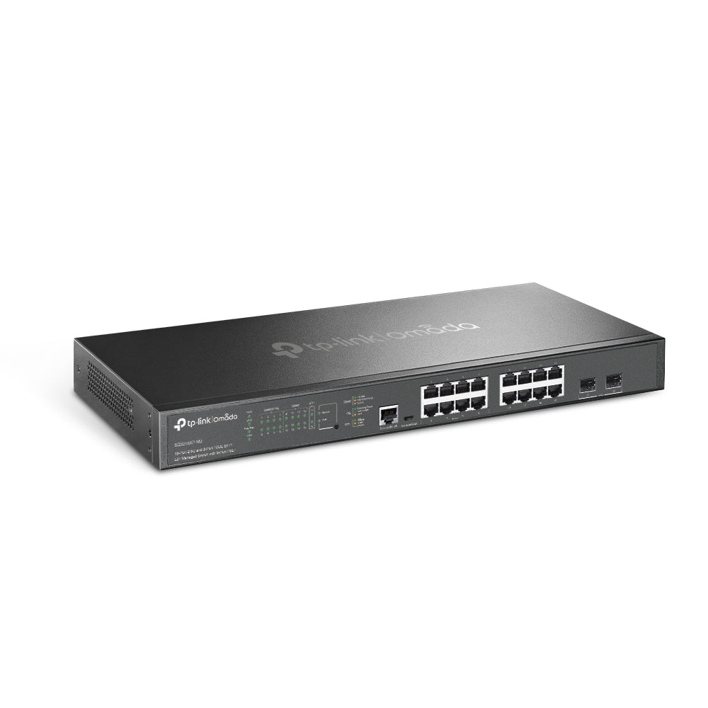 TP-Link Omada SG3218XP-M2 commutateur réseau Géré L2+ 2.5G Ethernet (100/1000/2500) Connexion Ethernet, supportant l'alimentation via ce port (PoE) 1U Noir