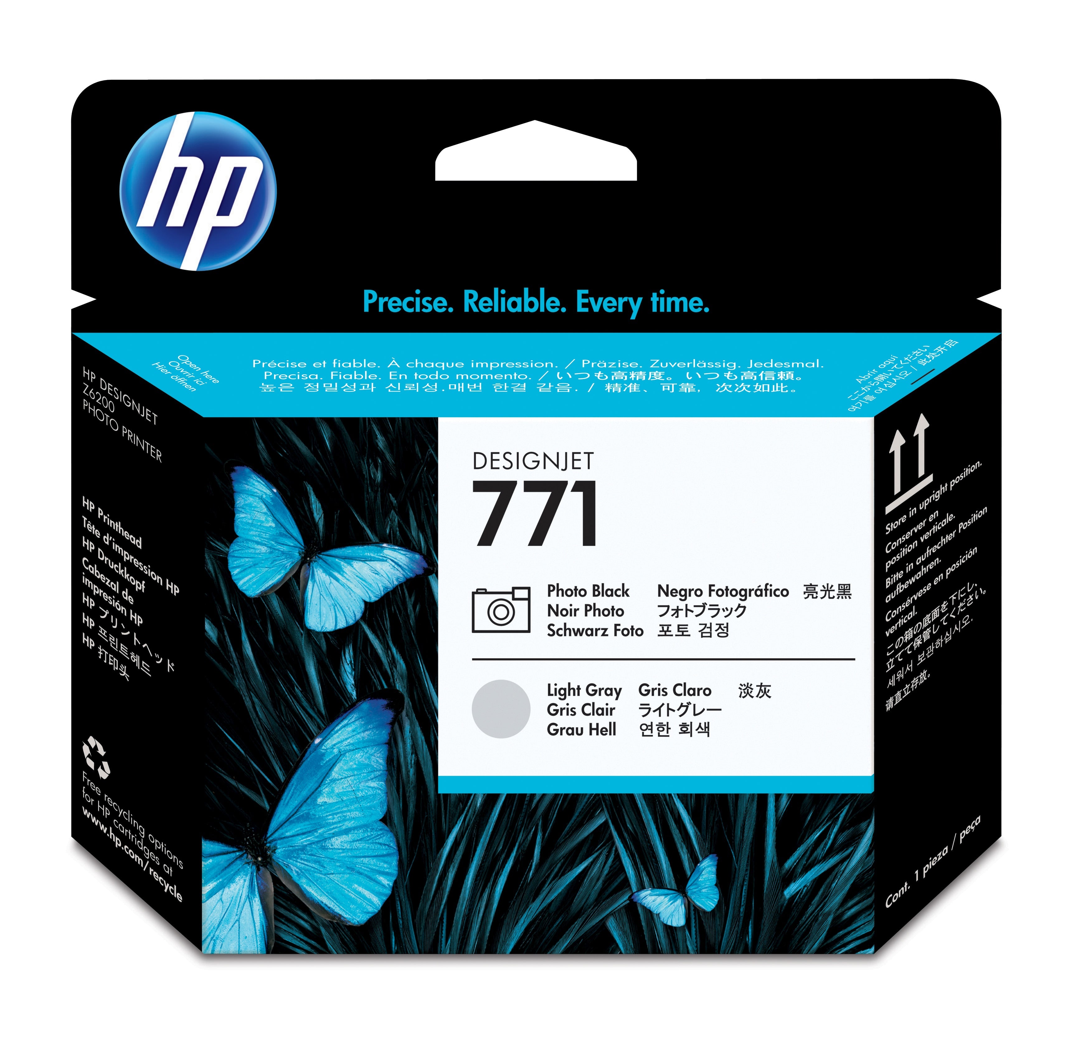 HP 771 tête d'impression DesignJet noir photo/gris clair