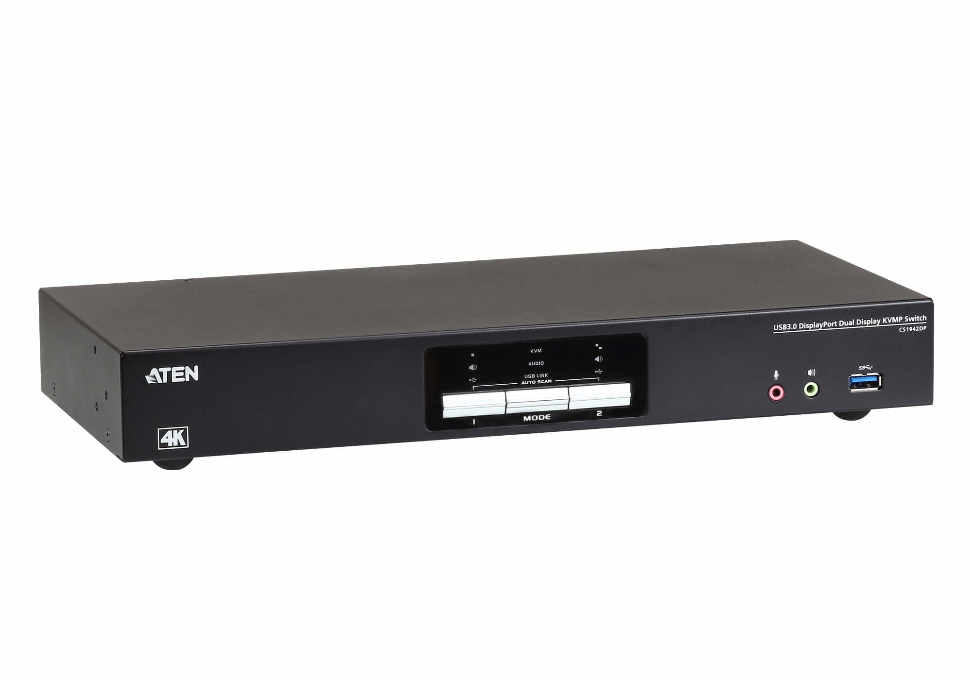 ATEN Commutateur KVMP™ deux affichage DisplayPort 4K 2 ports USB 3.0