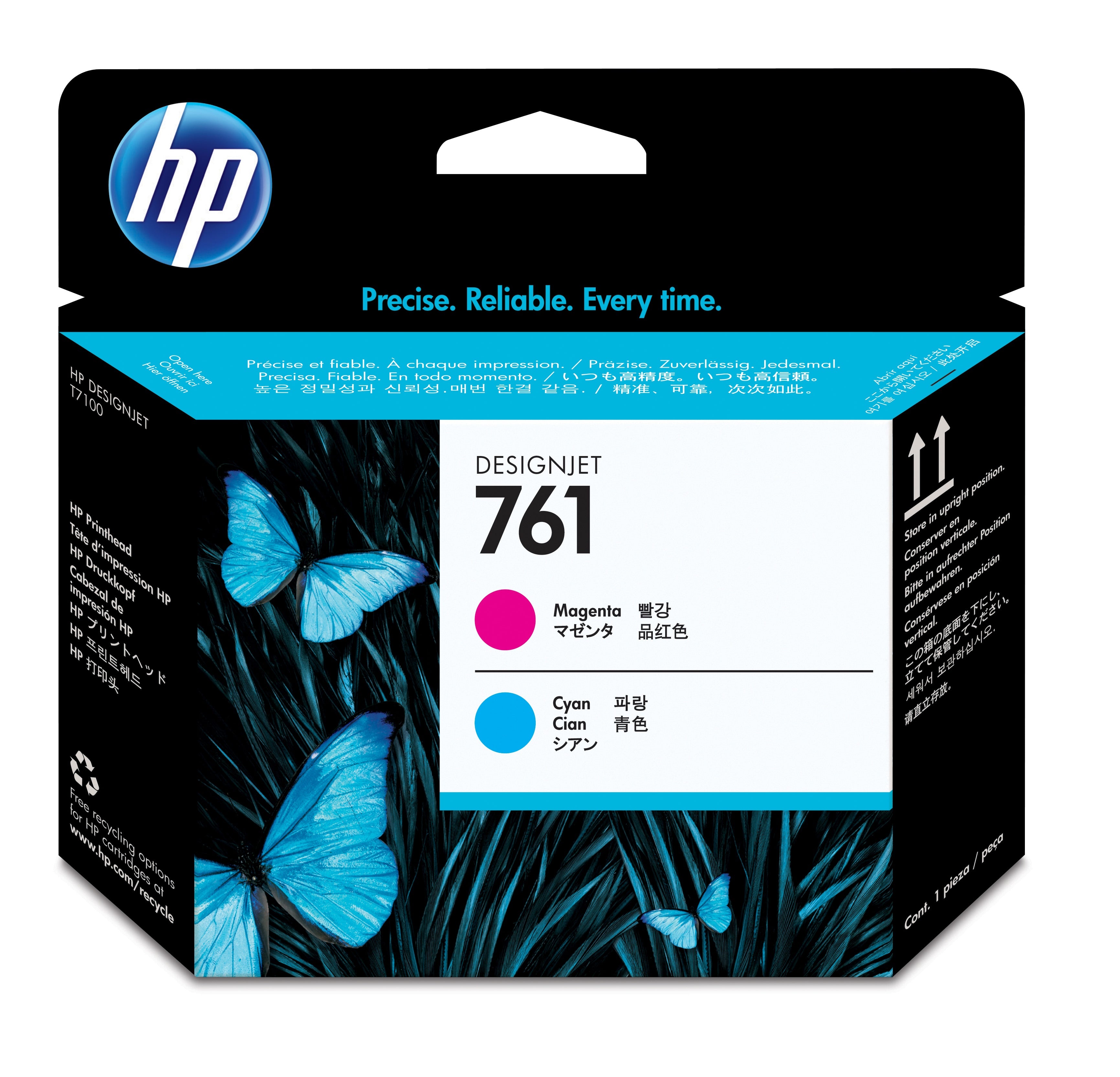 HP 761 tête d'impression DesignJet magenta/cyan