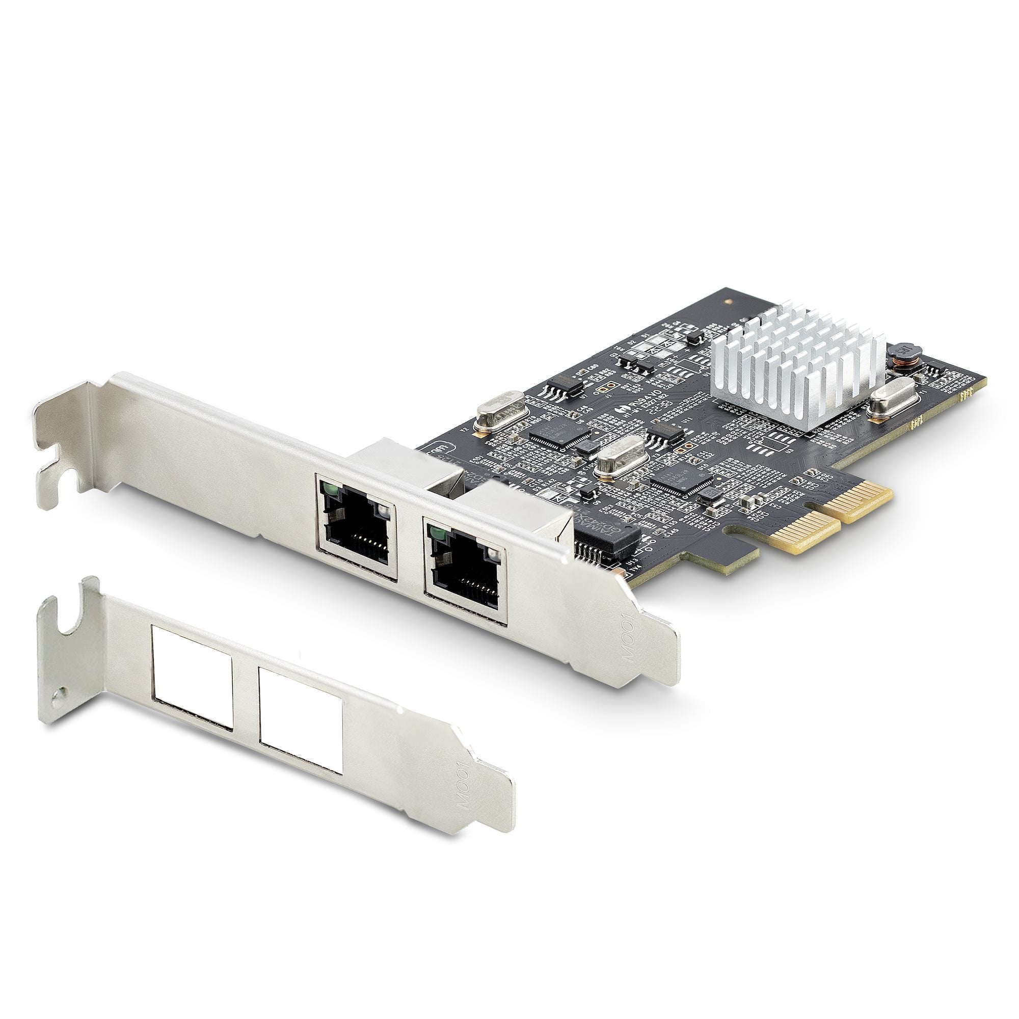 StarTech.com Carte Réseau PCIe à 2 Ports 2,5 Gbps NBASE-T, Intel I225-V - Carte Réseau pour PC - Carte Réseau Ethernet Multi-Gigabit - Carte LAN Serveur PCI Express 2.1 - Interface Ethernet de Bureau