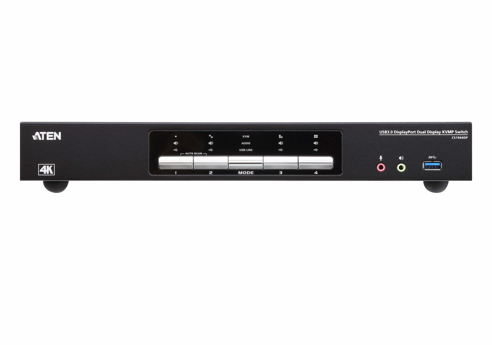 ATEN Commutateur KVMP™ deux affichage DisplayPort 4K 4 ports USB 3.0