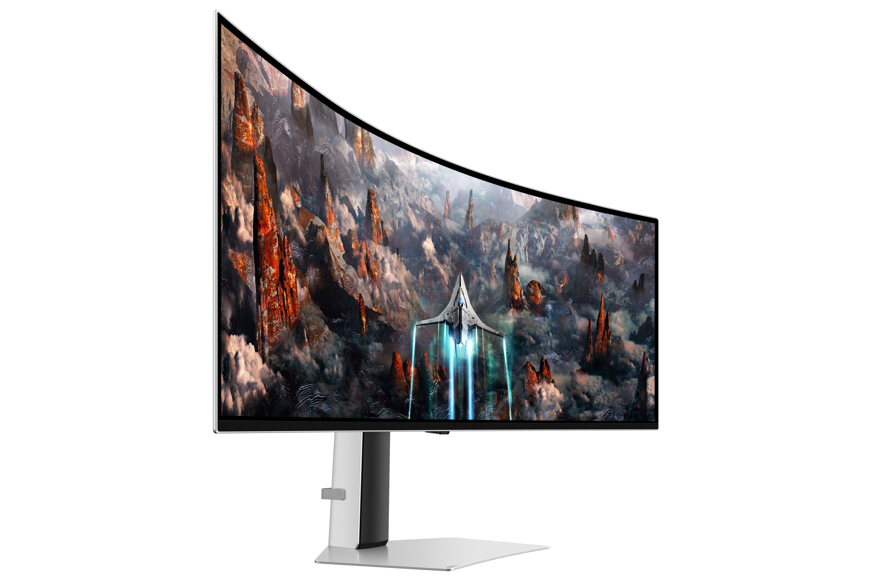 Samsung G93SC écran plat de PC 124,5 cm (49") 5120 x 1440 pixels Dual QHD OLED Argent