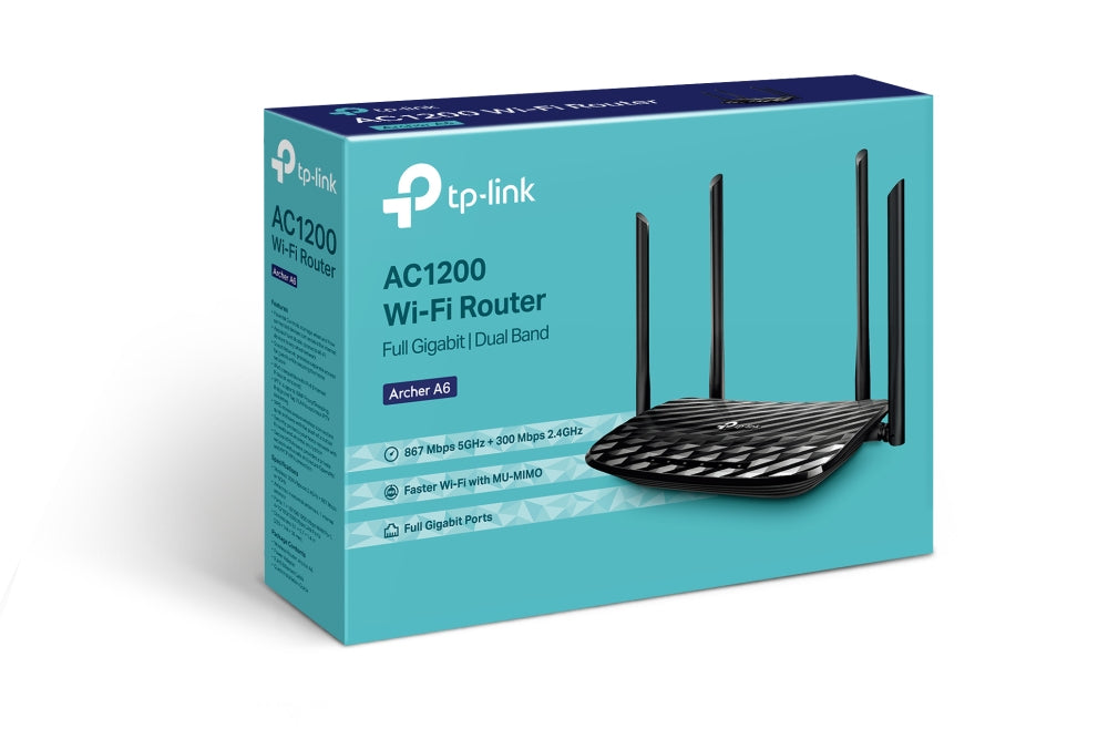 TP-Link AC1200 routeur sans fil Gigabit Ethernet Bi-bande (2,4 GHz / 5 GHz) Noir