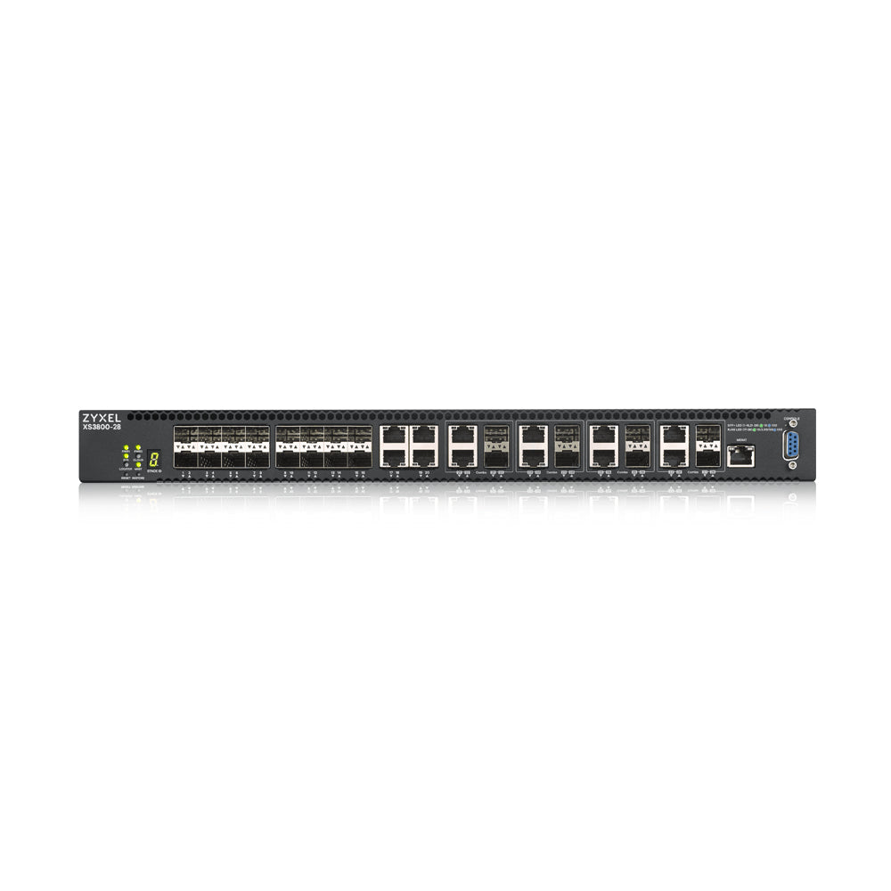 Zyxel XS3800-28 Géré L2+ 10G Ethernet (100/1000/10000) Noir