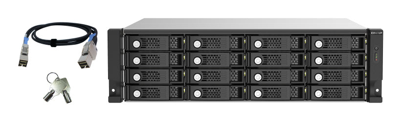 QNAP TL-R1620Sep-RP Boîtier HDD Noir, Gris 2.5/3.5"