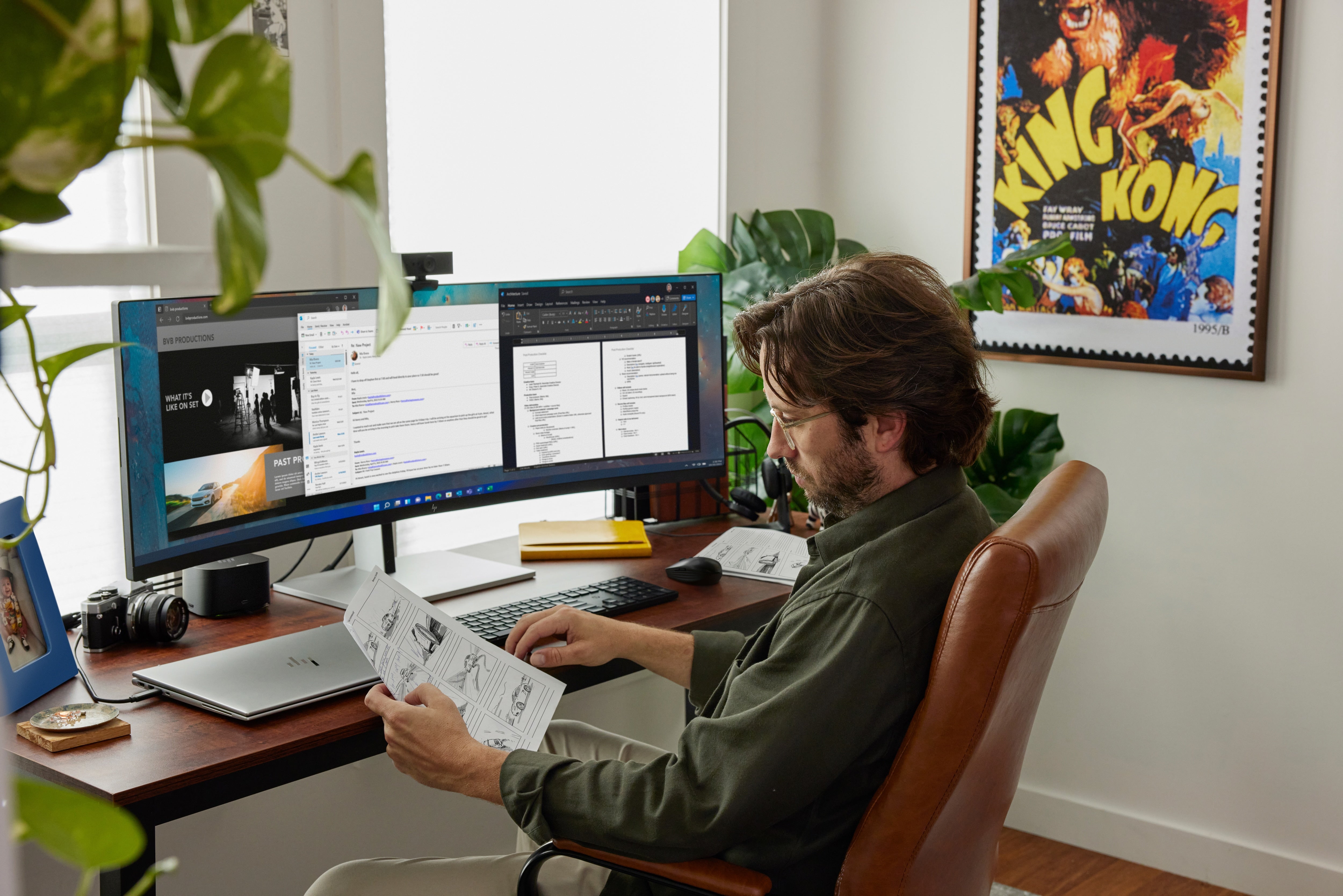 HP Écran incurvé DQHD E45c G5