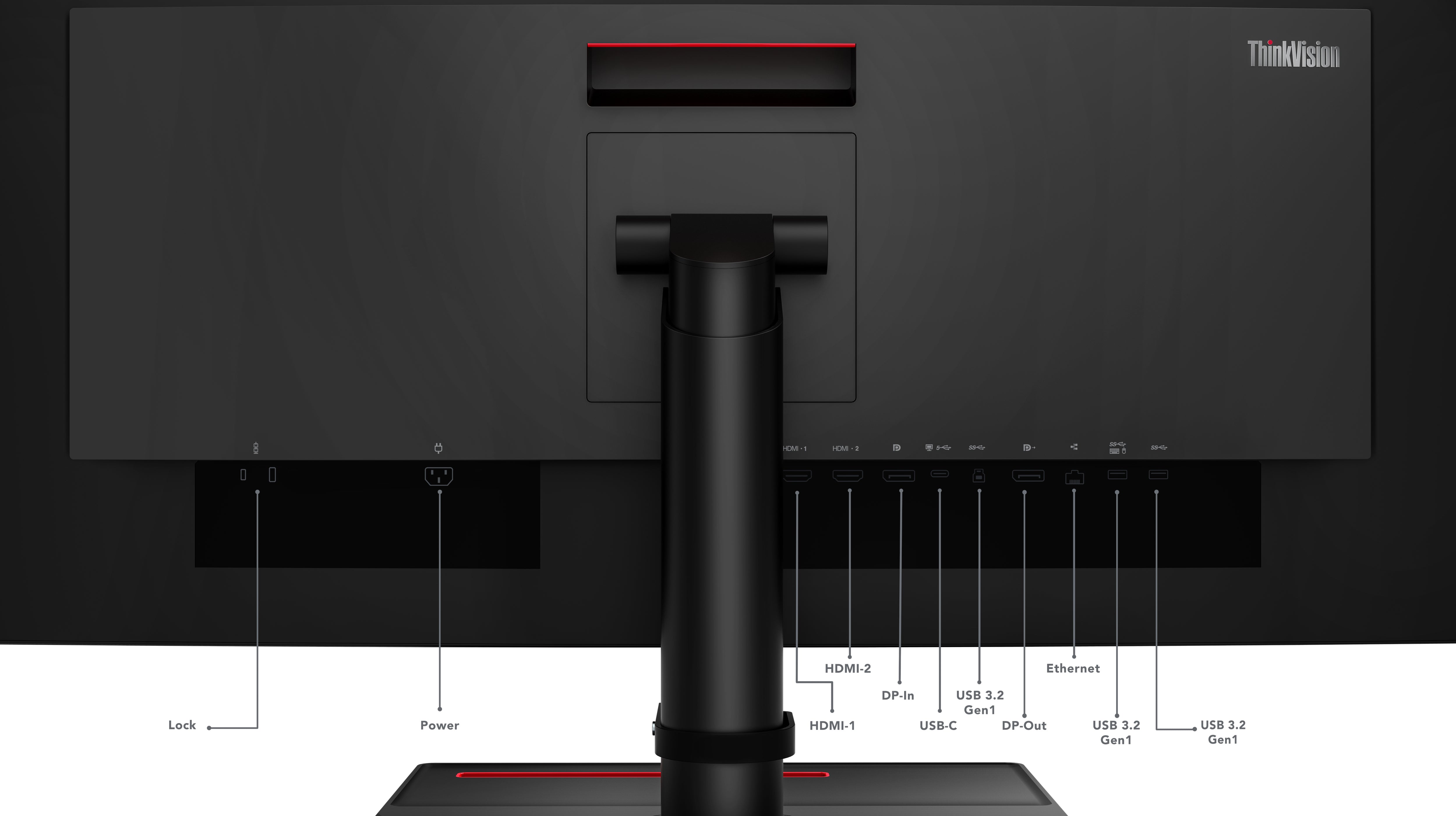 Lenovo ThinkVision P34w-20 LED display 86,7 cm (34.1") 3440 x 1440 pixels Wide Quad HD Noir