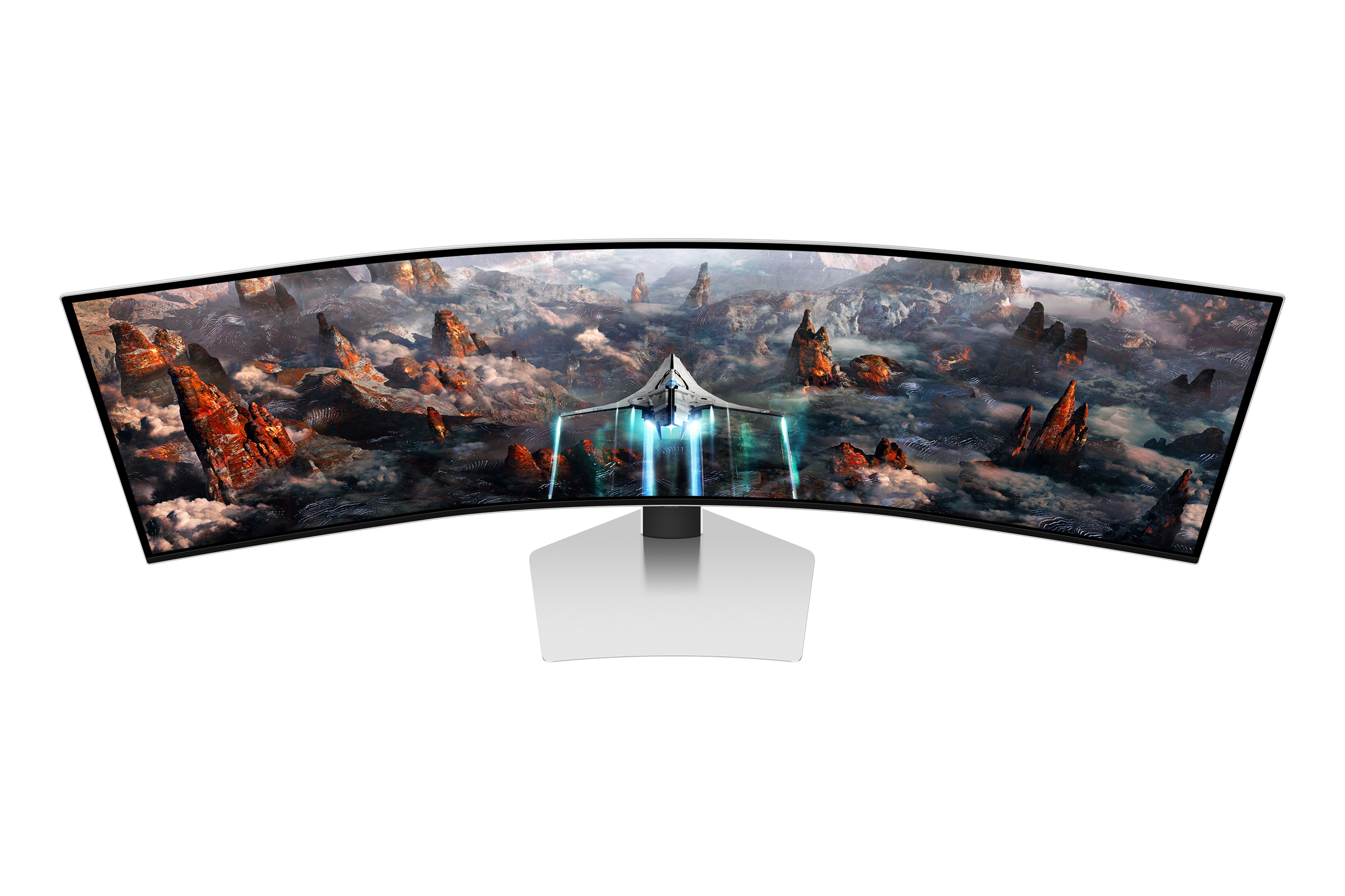 Samsung G93SC écran plat de PC 124,5 cm (49") 5120 x 1440 pixels Dual QHD OLED Argent