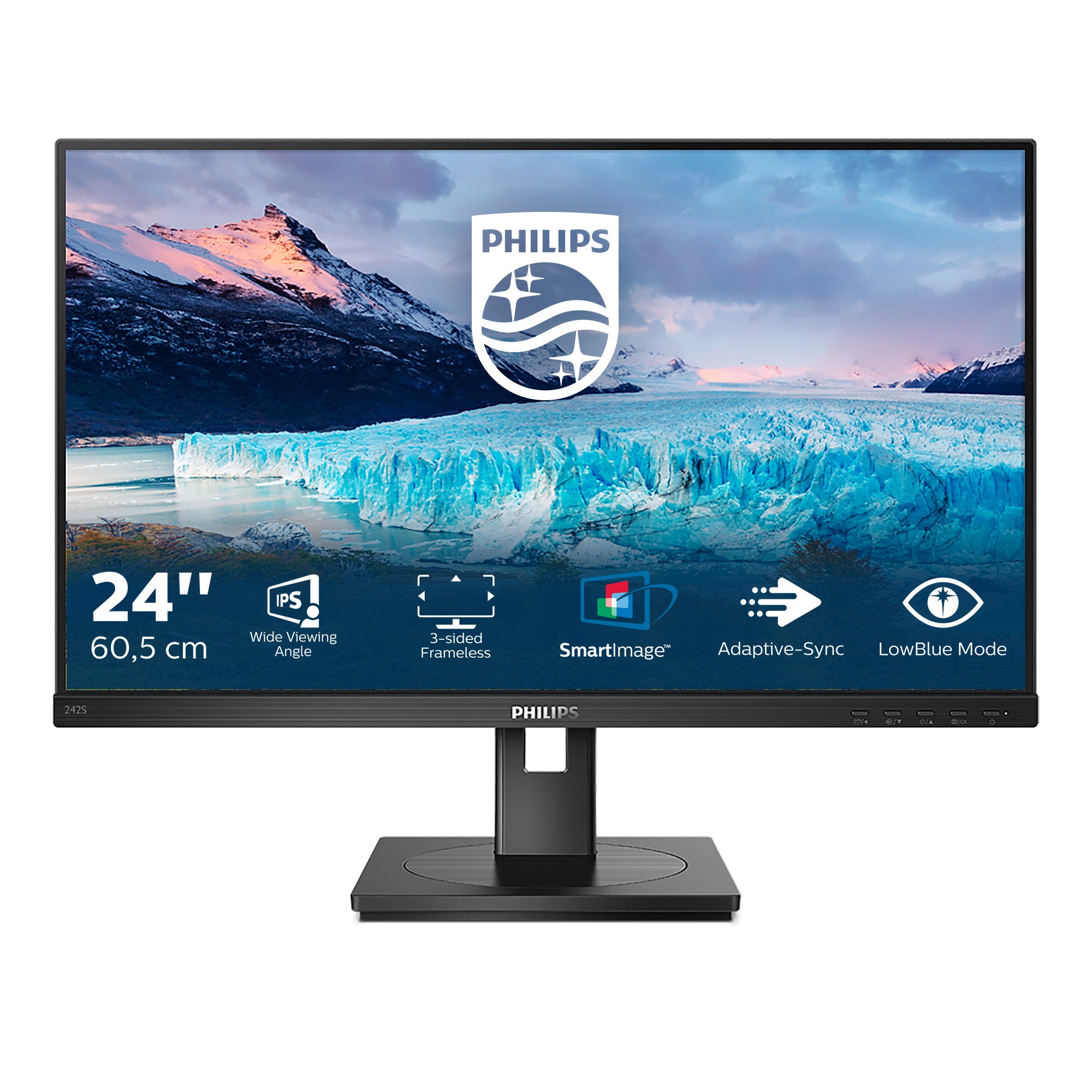 Philips S Line 242S1AE/00 LED display 60,5 cm (23.8") 1920 x 1080 pixels Full HD Noir