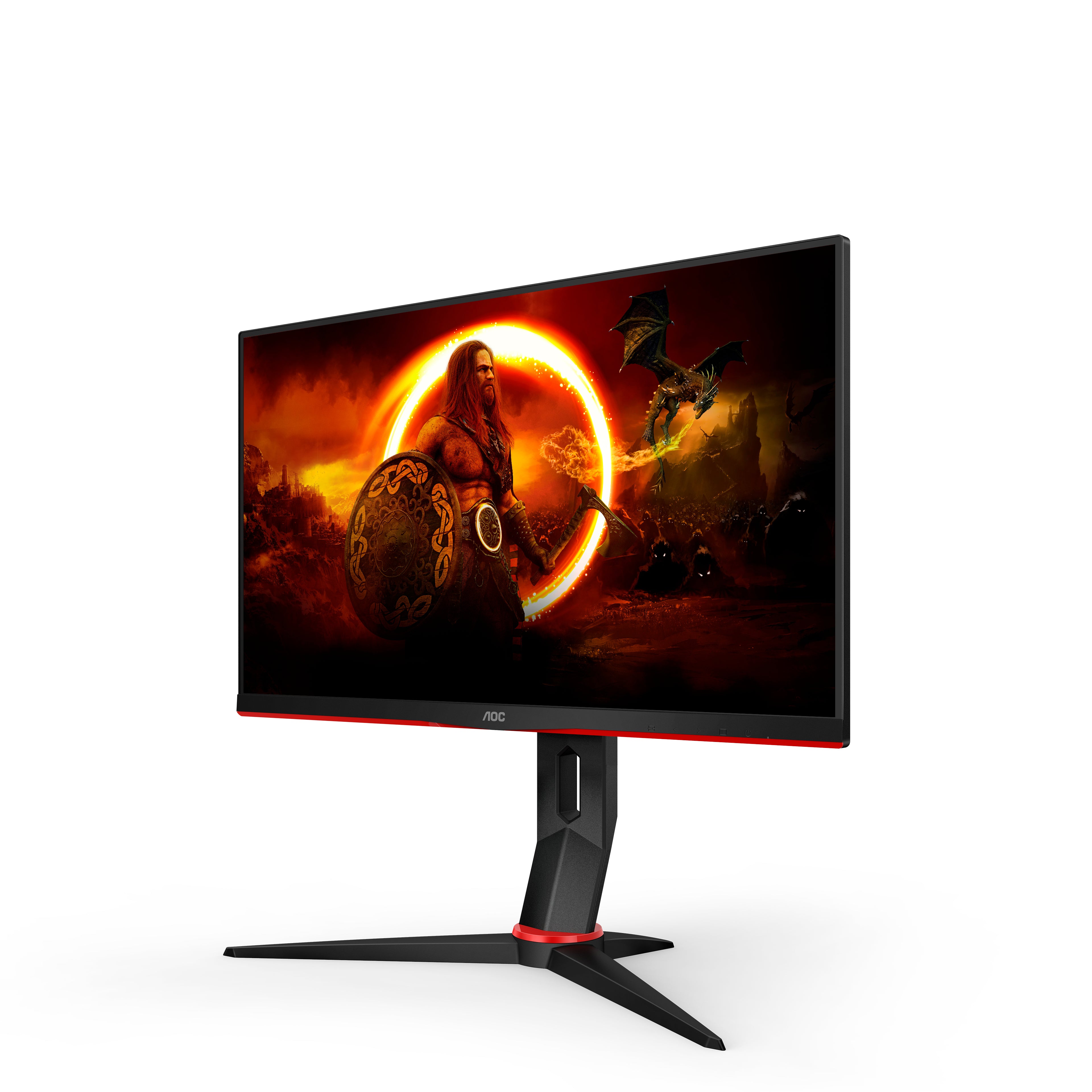 AOC G2 Q24G2A/BK LED display 60,5 cm (23.8") 2560 x 1440 pixels Quad HD LCD Noir, Rouge