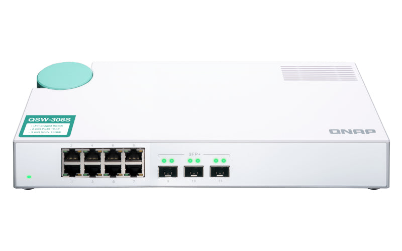QNAP QSW-308S commutateur réseau Non-géré Gigabit Ethernet (10/100/1000) Blanc