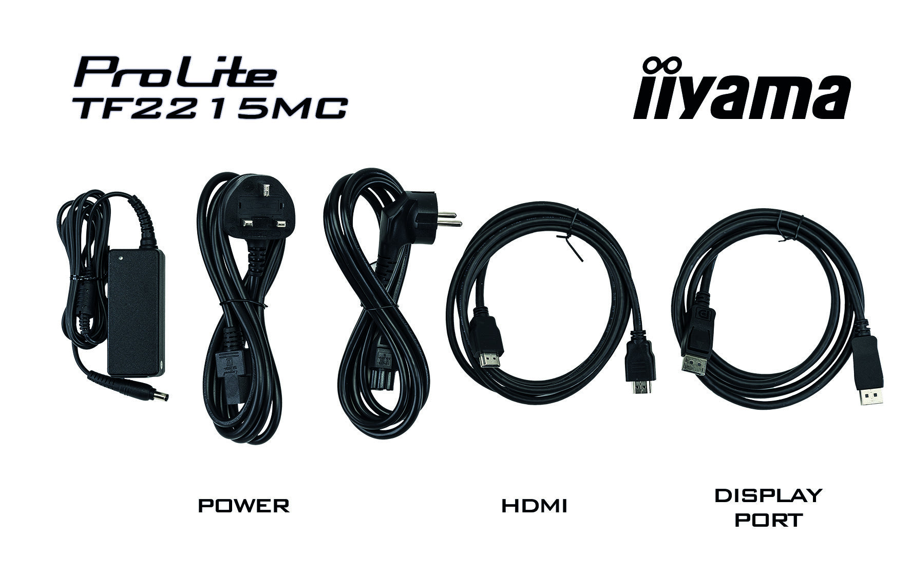 iiyama ProLite TF2215MC-B2 écran plat de PC 54,6 cm (21.5") 1920 x 1080 pixels Full HD LED Écran tactile Multi-utilisateur Noir