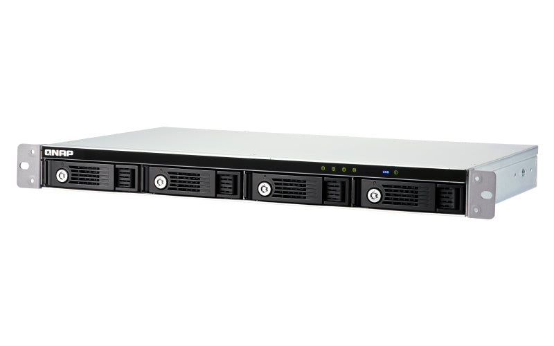 QNAP TR-004U Boîtier de disques de stockage Boîtier disque dur/SSD Noir, Gris 2.5/3.5"