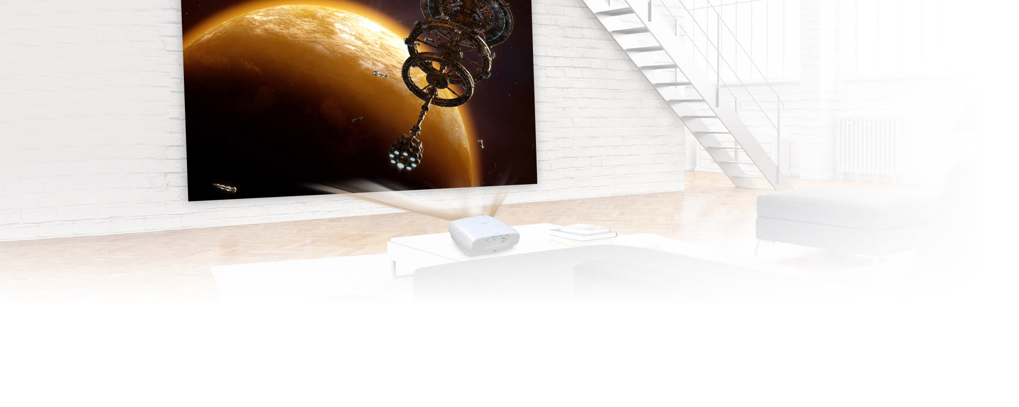 Epson EH-TW7100 Projecteur à focale standard 3000 ANSI lumens 3LCD UHD 4K (3840x2160) Compatibilité 3D Blanc