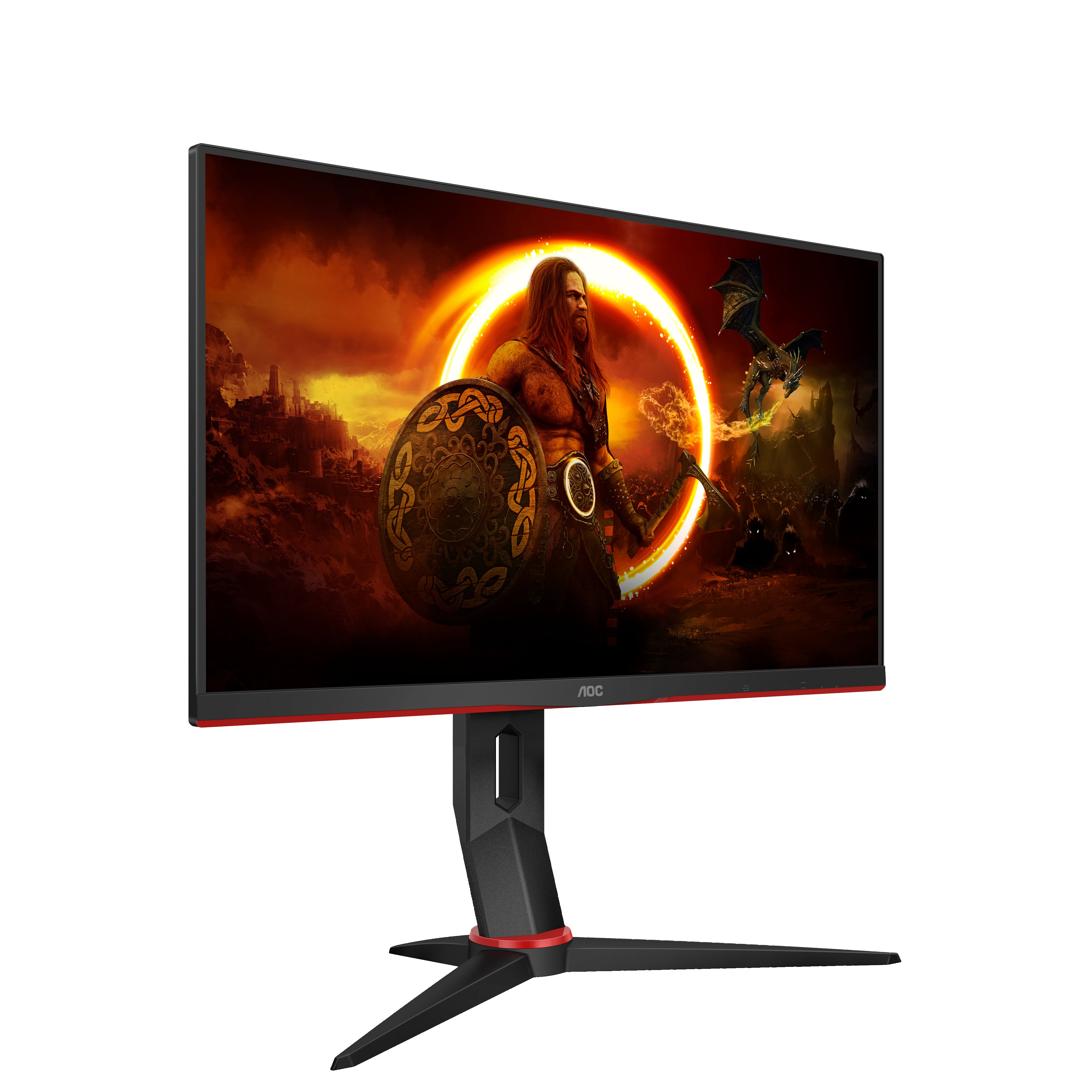 AOC 24G2SPU/BK écran plat de PC 60,5 cm (23.8") 1920 x 1080 pixels Full HD Noir, Rouge