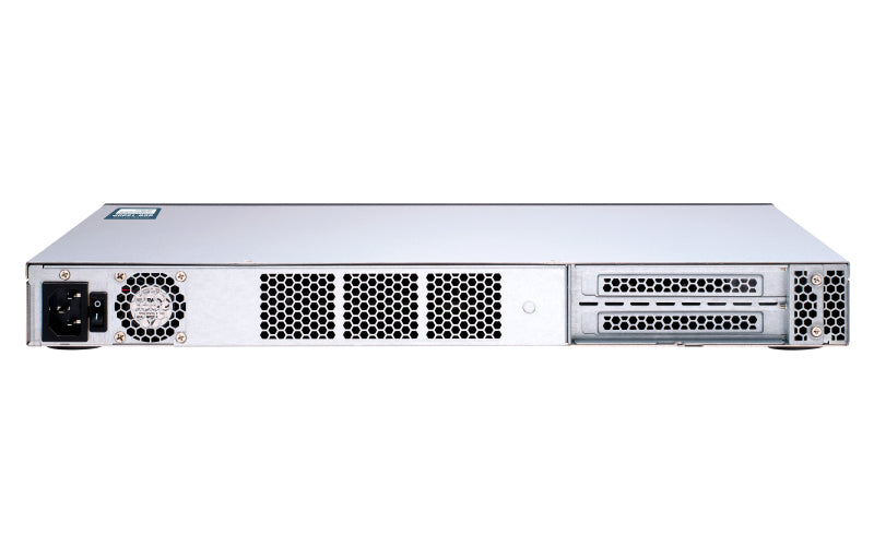 QNAP QGD-1600P Géré Gigabit Ethernet (10/100/1000) Connexion Ethernet, supportant l'alimentation via ce port (PoE) 1U Noir, Gris
