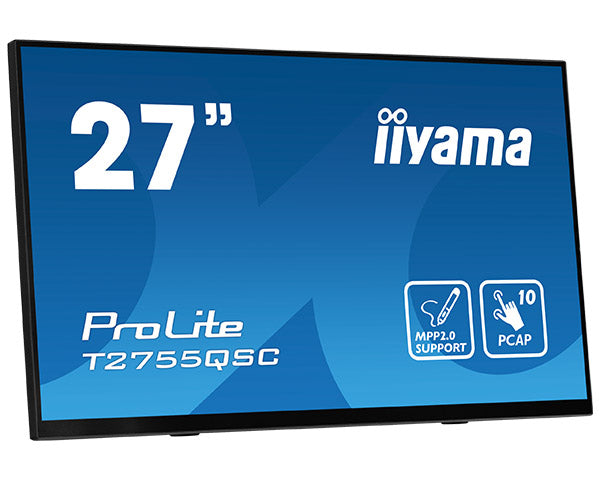 iiyama ProLite T2755QSC-B1 écran plat de PC 68,6 cm (27") 2560 x 1440 pixels Full HD LCD Écran tactile Noir