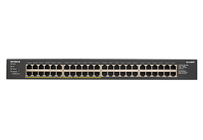 NETGEAR GS348PP Non-géré Gigabit Ethernet (10/100/1000) Connexion Ethernet, supportant l'alimentation via ce port (PoE) Noir