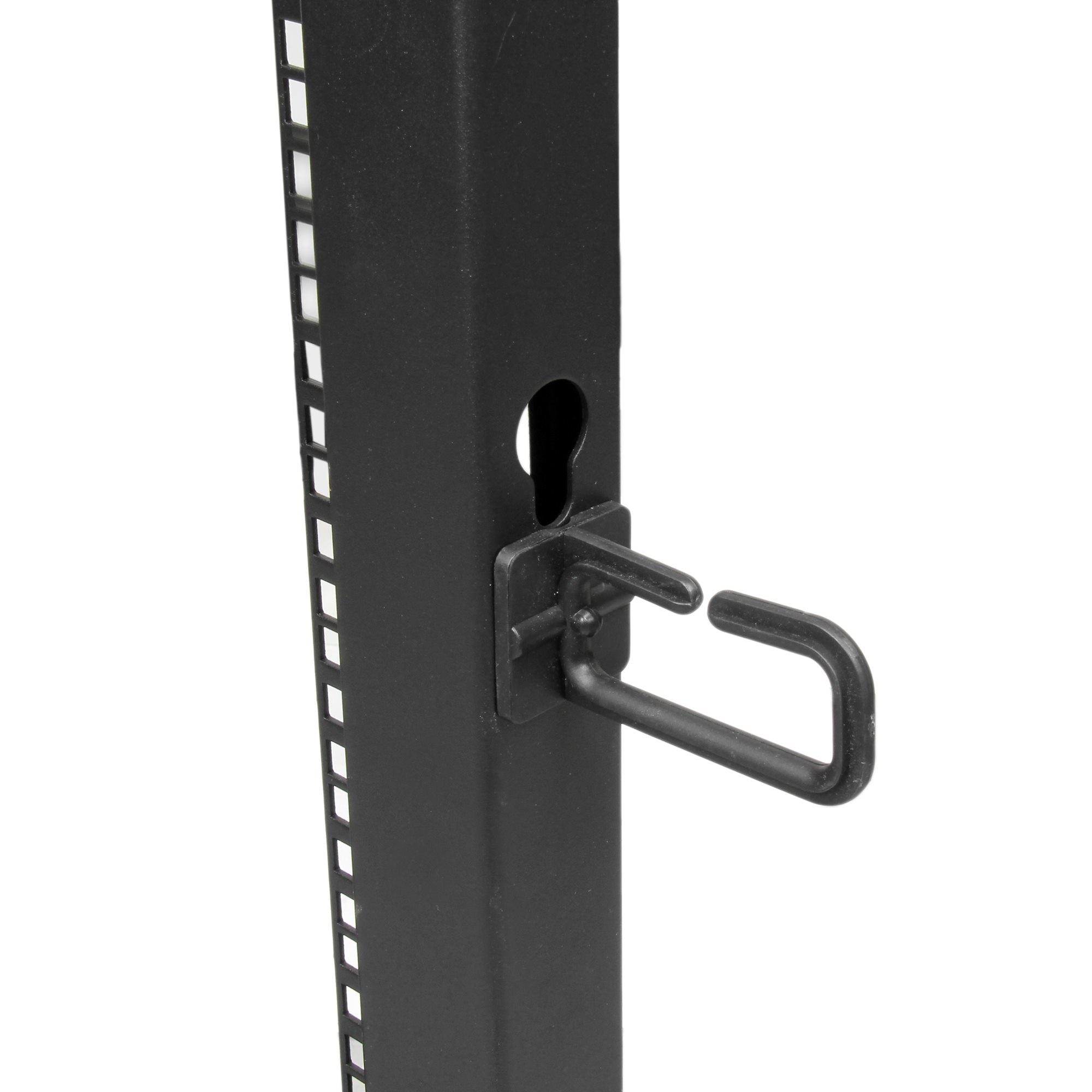 StarTech.com Rack Serveur Mobile 15U 4 Poteaux, Rack Réseau 19" 4 Poteaux avec Roulettes, Rack Roulant avec Profondeur Ajustable pour PC/AV/Données/Informatique - Roulettes, Pieds de nivellement ou Fixation au Sol