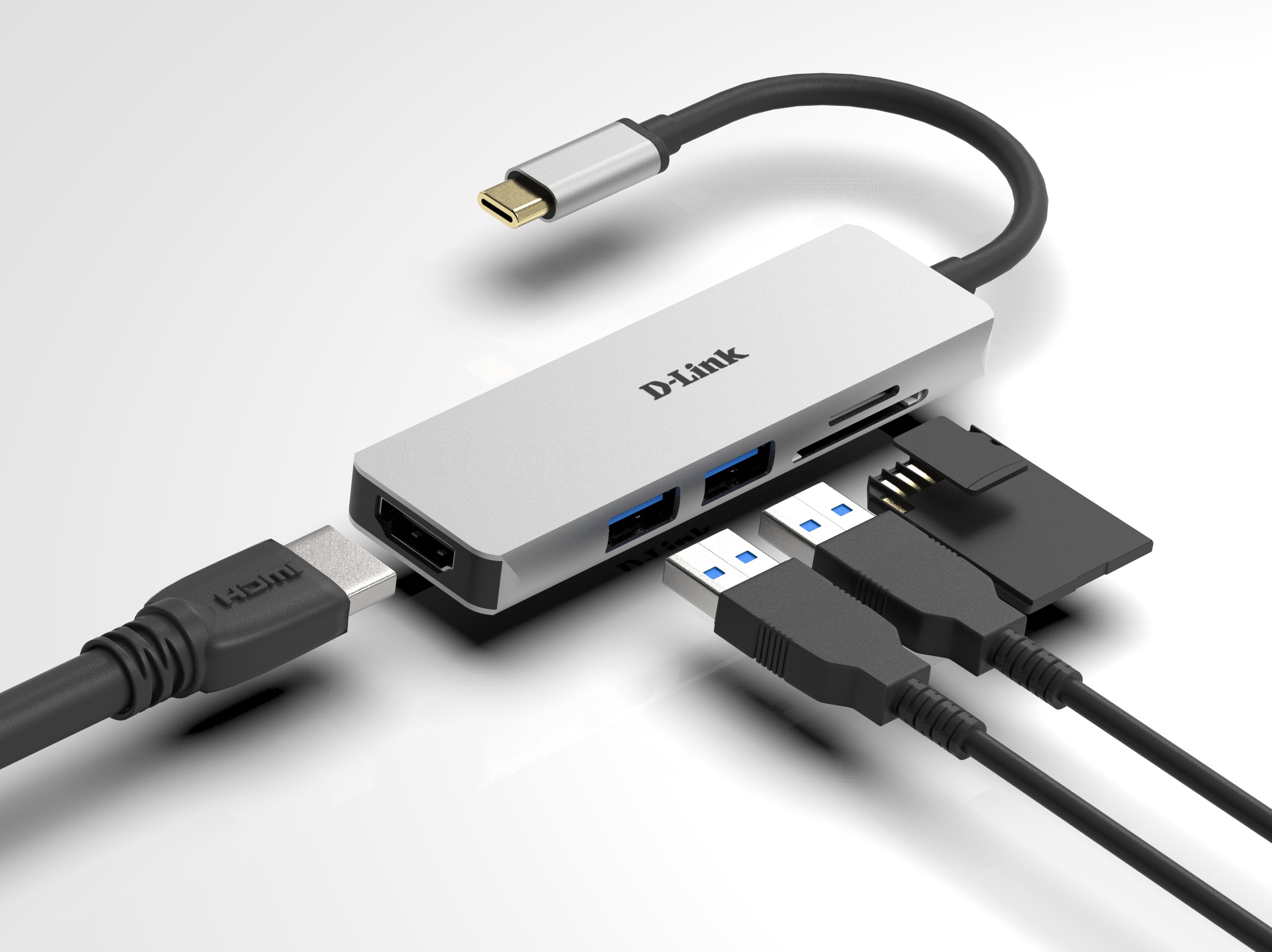 D-Link DUB-M530 station d'accueil Avec fil USB 3.2 Gen 1 (3.1 Gen 1) Type-C Aluminium
