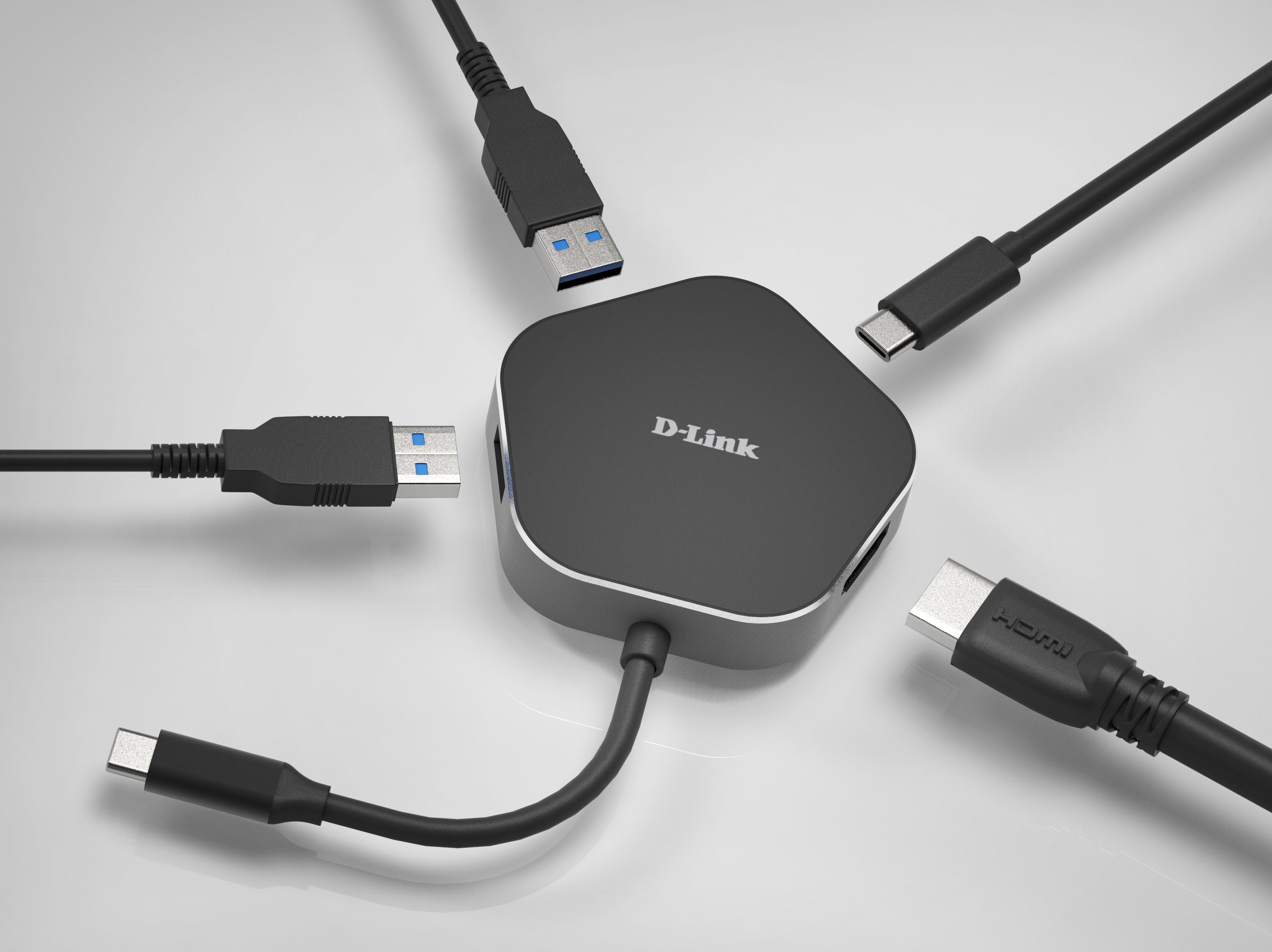 D-Link DUB-M420 station d'accueil Avec fil Thunderbolt 3 Aluminium, Noir