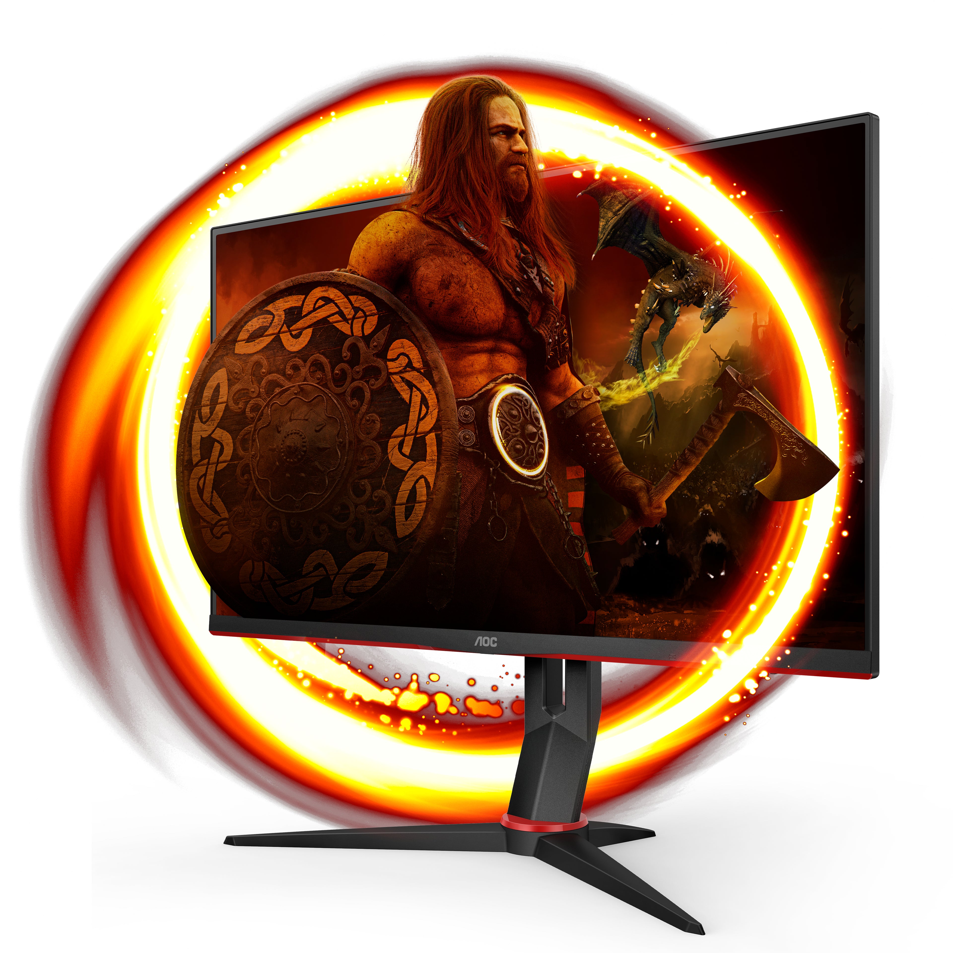 AOC G2 Q27G2U/BK écran plat de PC 68,6 cm (27") 2560 x 1440 pixels Quad HD LED Noir, Rouge
