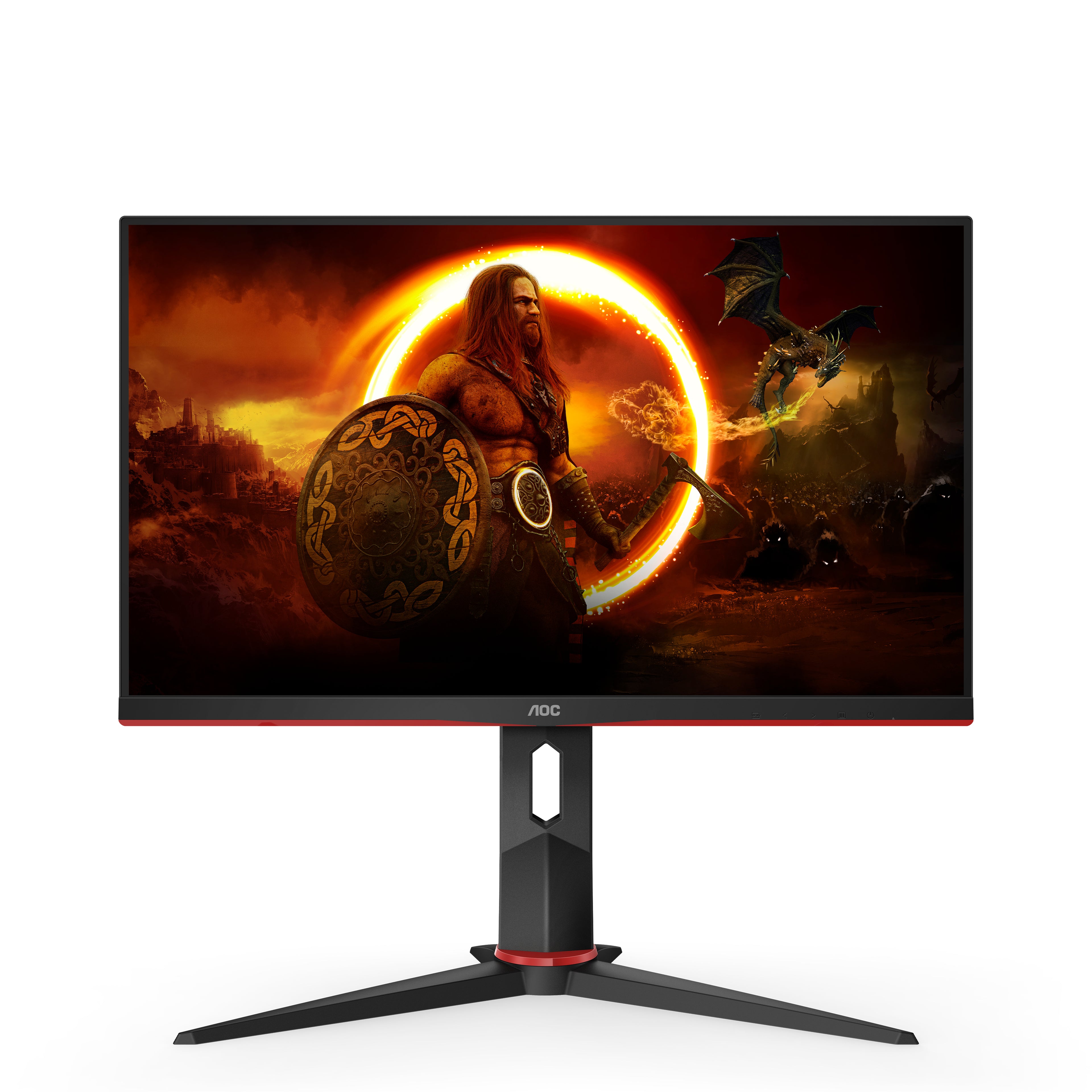 AOC 24G2SPU/BK écran plat de PC 60,5 cm (23.8") 1920 x 1080 pixels Full HD Noir, Rouge