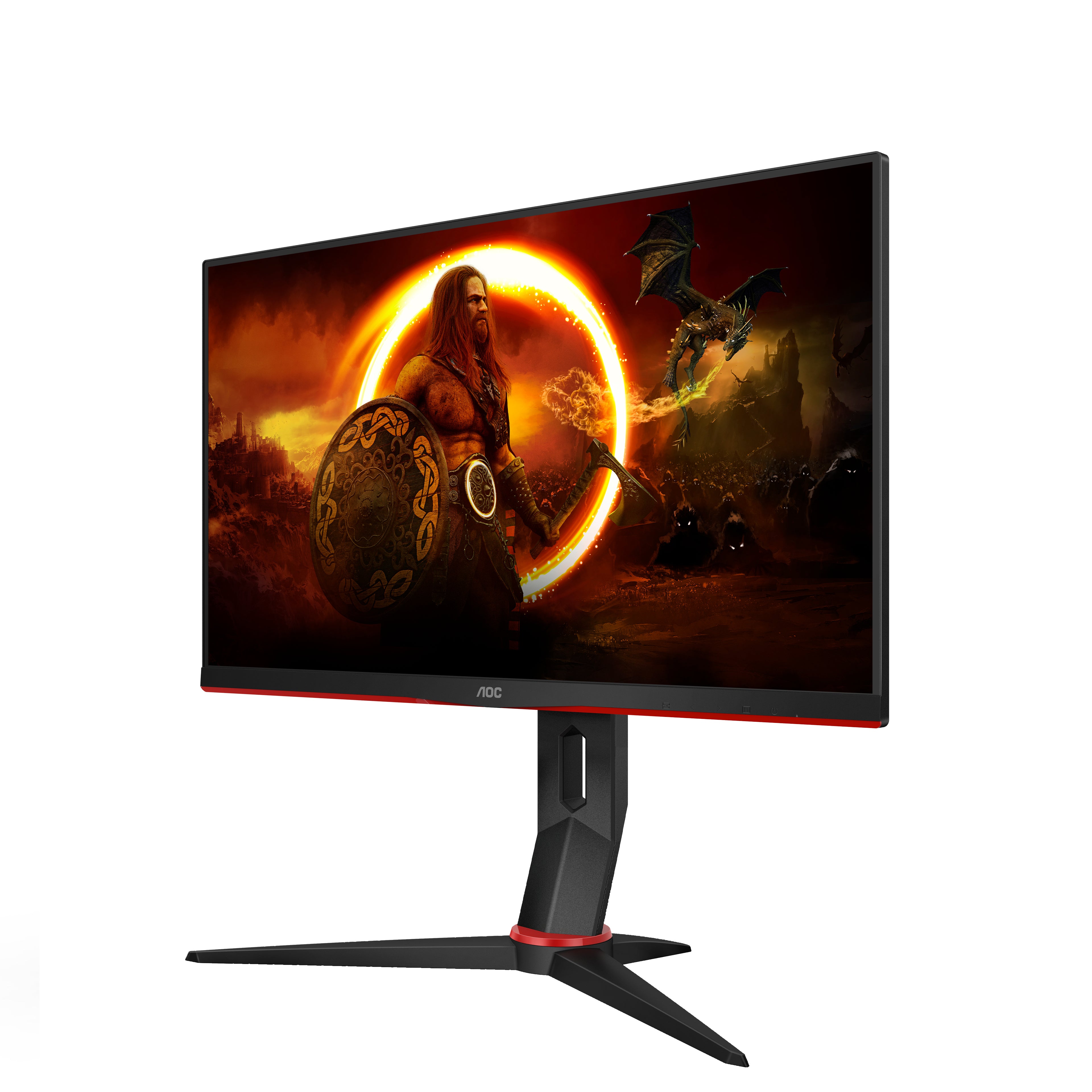 AOC 24G2SPU/BK écran plat de PC 60,5 cm (23.8") 1920 x 1080 pixels Full HD Noir, Rouge