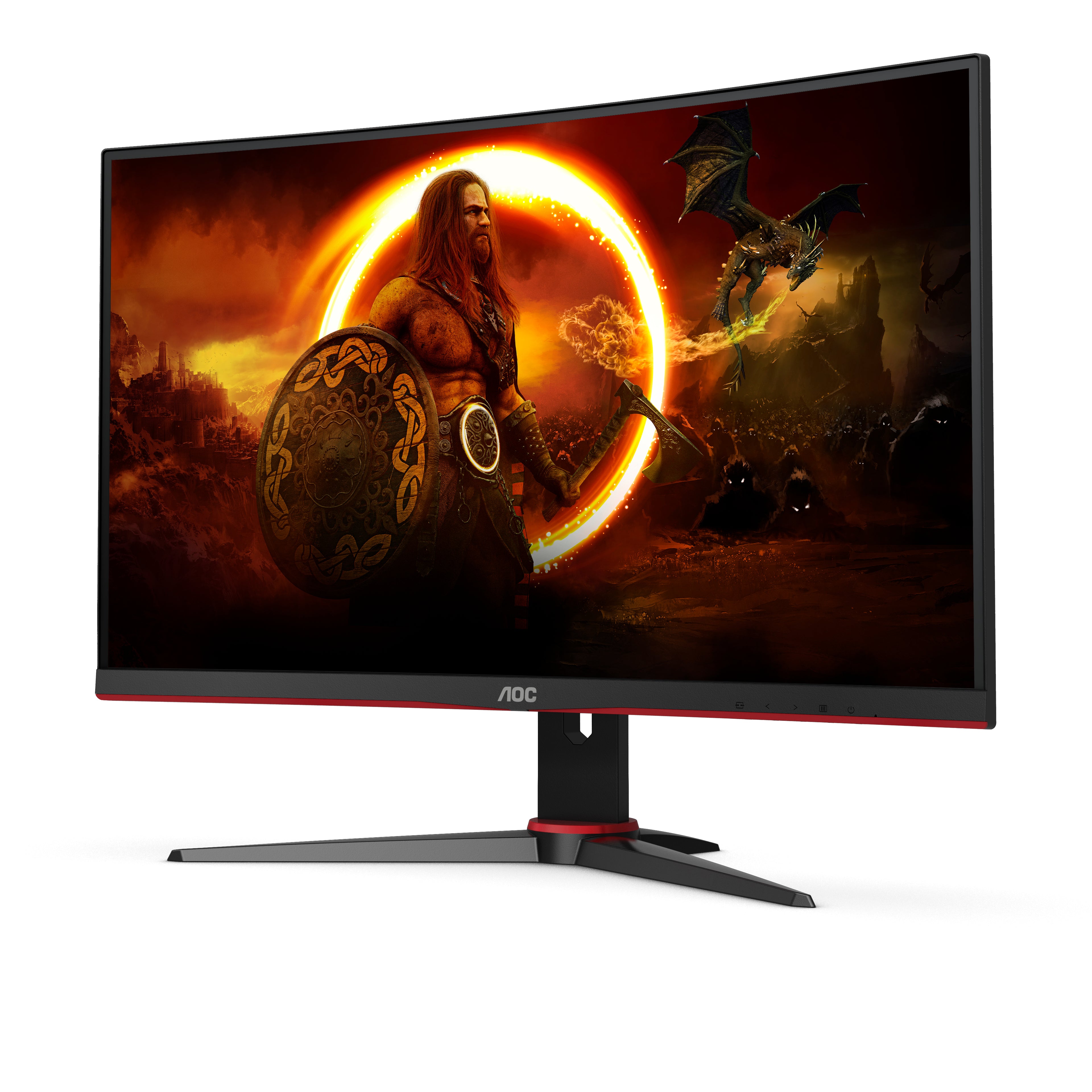 AOC G2 C27G2E/BK écran plat de PC 68,6 cm (27") 1920 x 1080 pixels Full HD Noir, Rouge
