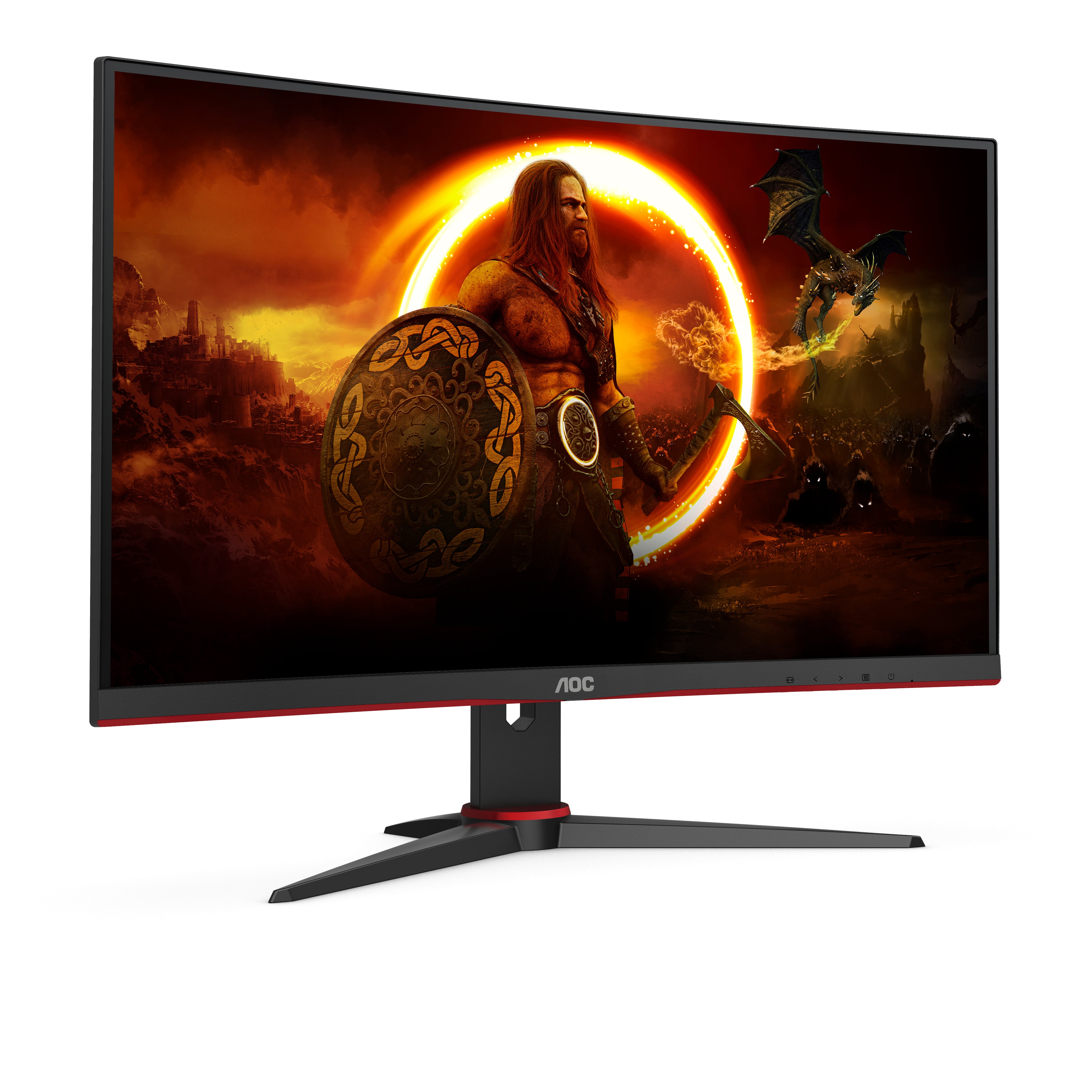 AOC G2 C27G2E/BK écran plat de PC 68,6 cm (27") 1920 x 1080 pixels Full HD Noir, Rouge