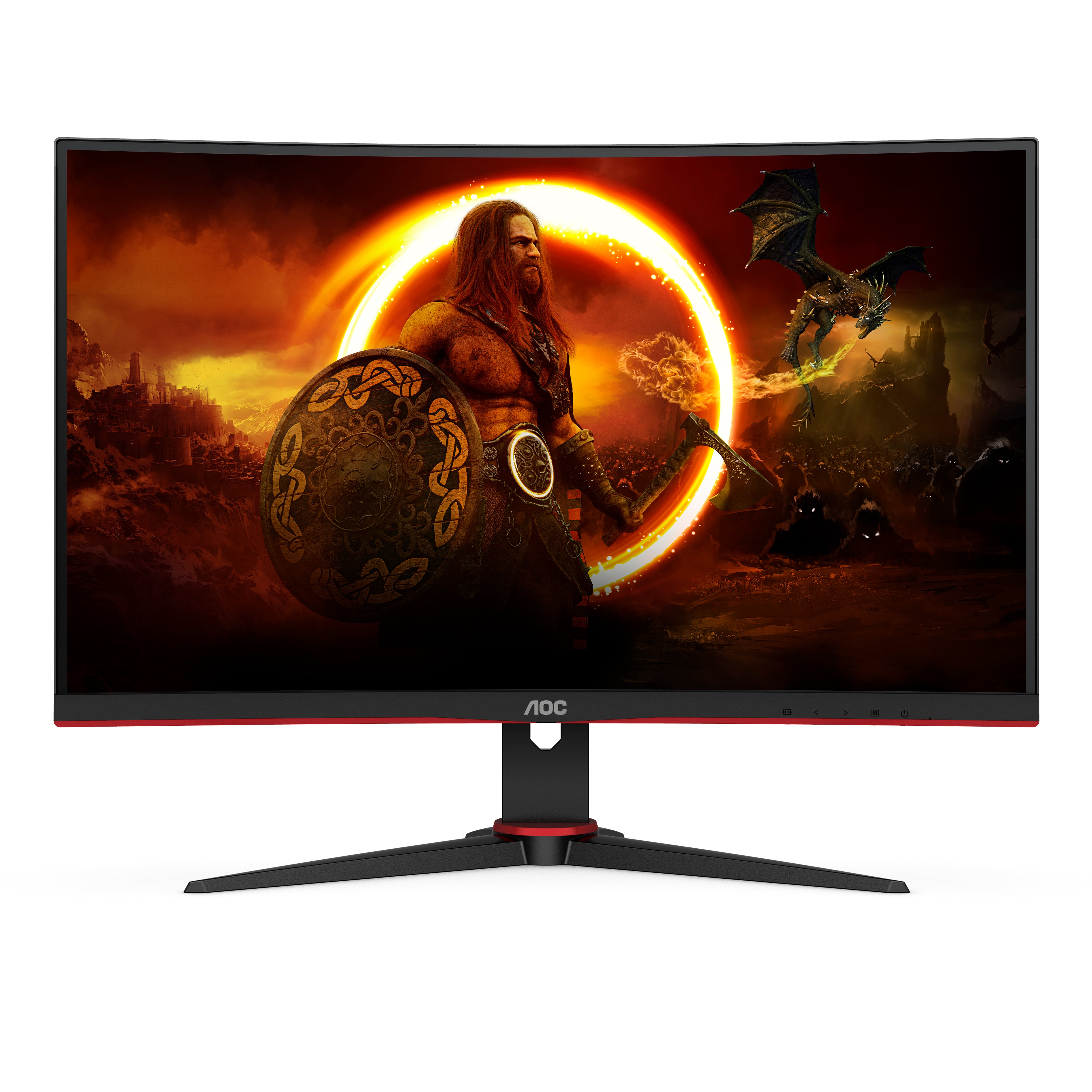 AOC G2 C27G2E/BK écran plat de PC 68,6 cm (27") 1920 x 1080 pixels Full HD Noir, Rouge