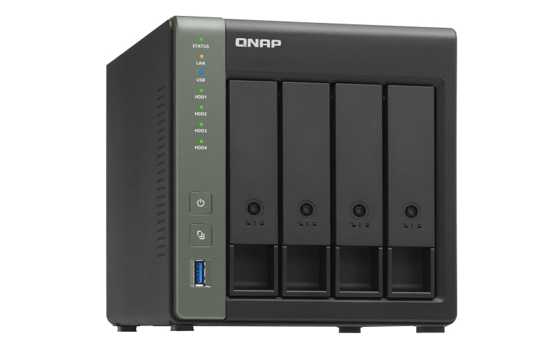 QNAP TS-431X3 NAS Tower Annapurna Labs Alpine AL-314 4 Go DDR3 0 To QNAP Turbo System Noir