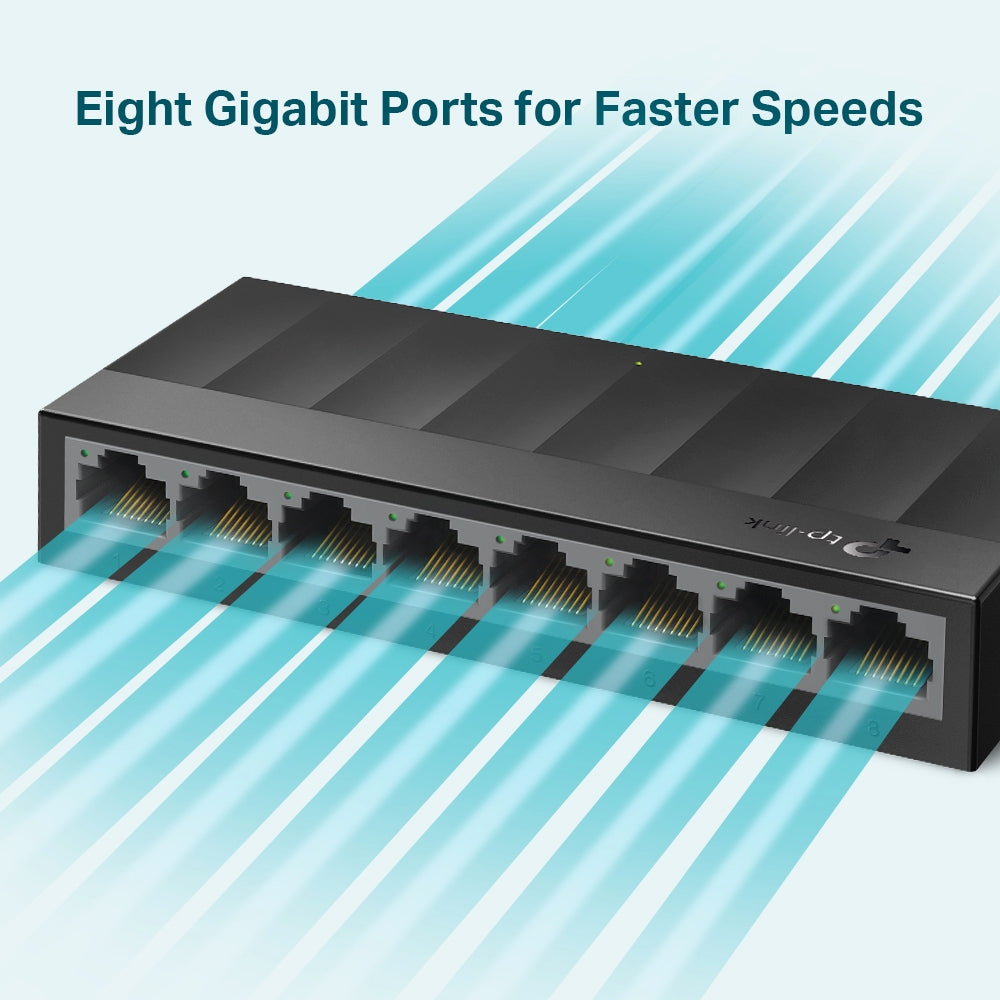 TP-Link LS1008G commutateur réseau Non-géré Gigabit Ethernet (10/100/1000) Noir