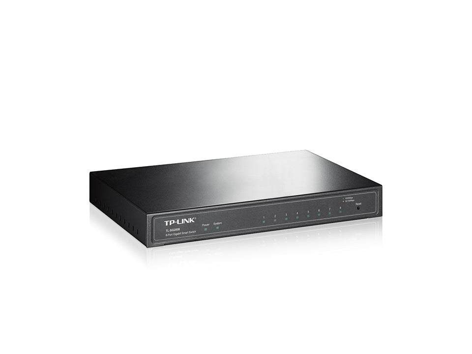TP-Link JetStream TL-SG2008 commutateur réseau Géré L2/L2+ Gigabit Ethernet (10/100/1000) Noir