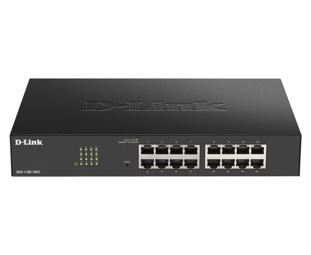 D-Link DGS-1100-24PV2 Géré L2 Gigabit Ethernet (10/100/1000) Connexion Ethernet, supportant l'alimentation via ce port (PoE) Noir
