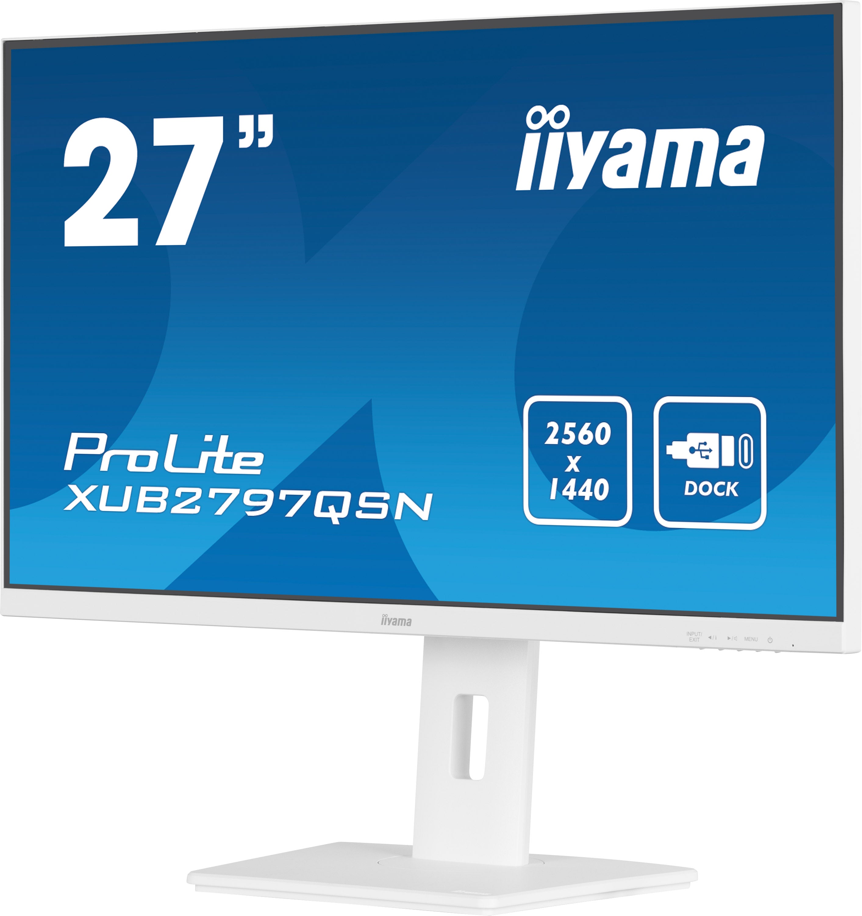 iiyama ProLite XUB2797QSN-W1 écran plat de PC 68,6 cm (27") 2560 x 1440 pixels Wide Quad HD LED Blanc